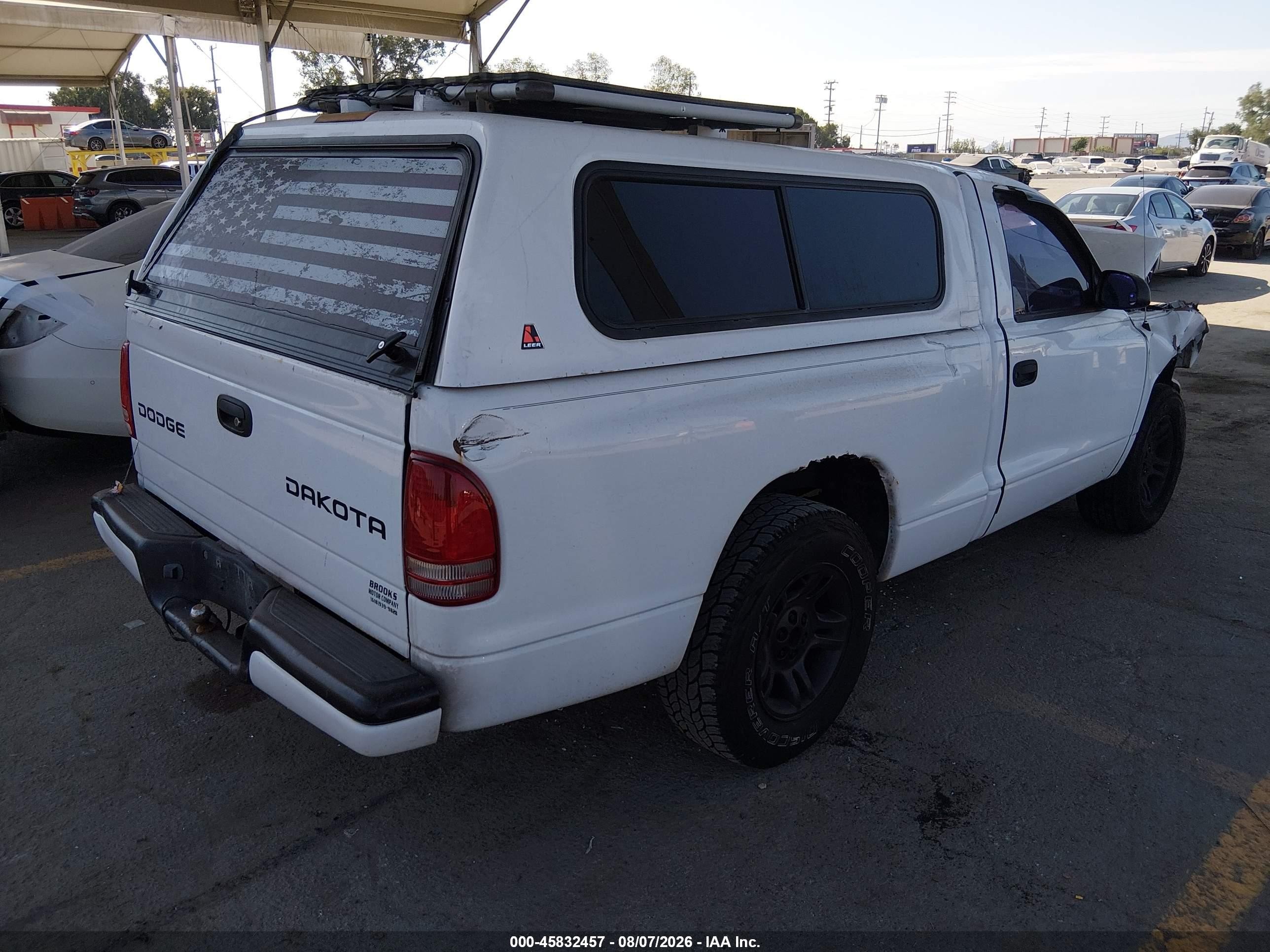 2003 Dodge Dakota Sport White vin: 1D7FL36X53S319187
