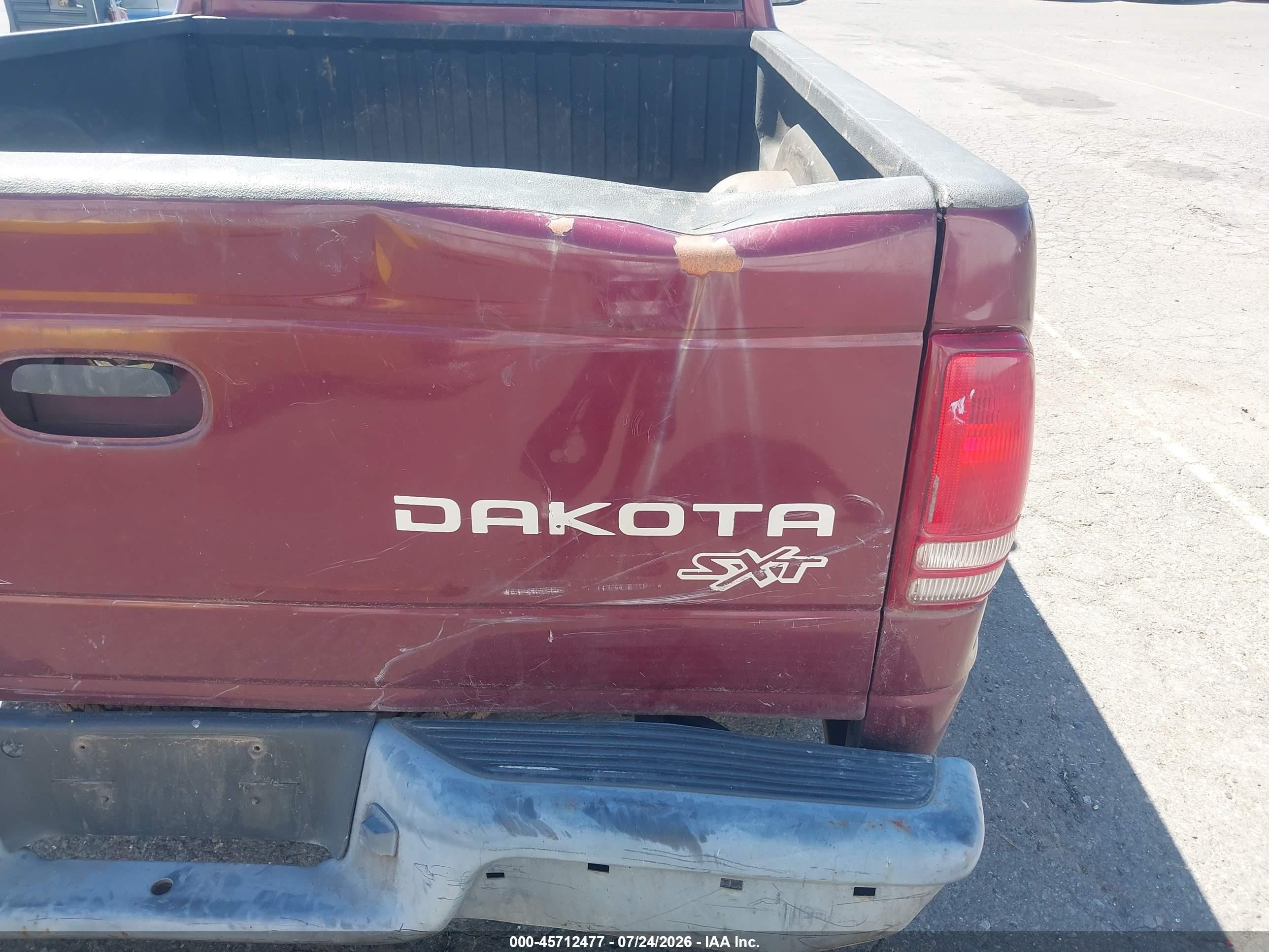 2003 Dodge Dakota   Темно-бордовый vin: 1D7GG16X83S102276