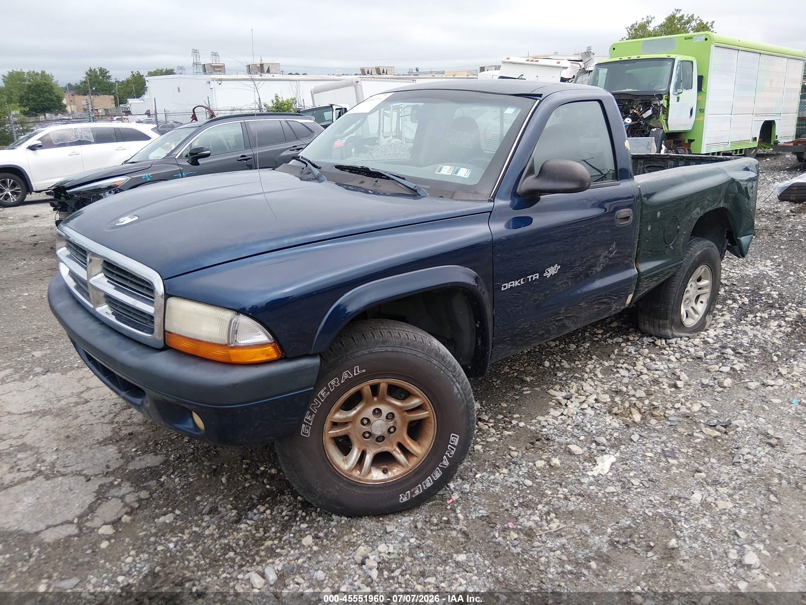 2004 Dodge Dakota Sport Blue vin: 1D7GG36K84S700627