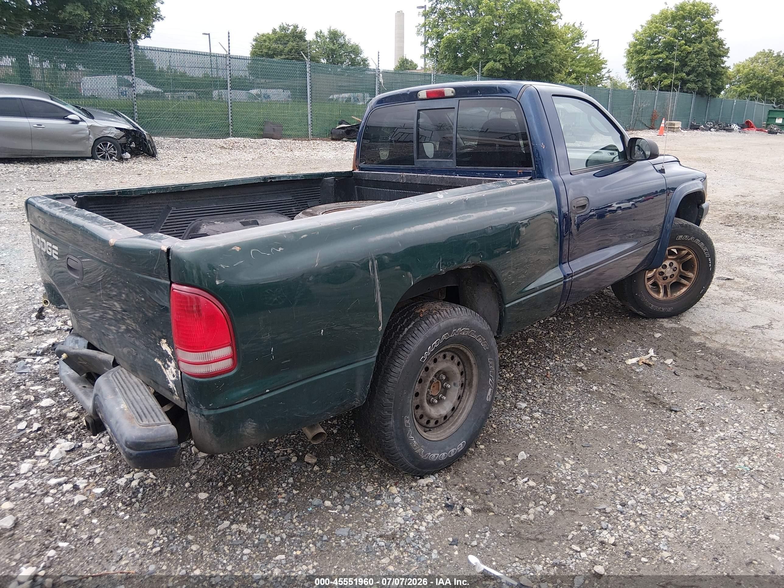 2004 Dodge Dakota Sport Blue vin: 1D7GG36K84S700627