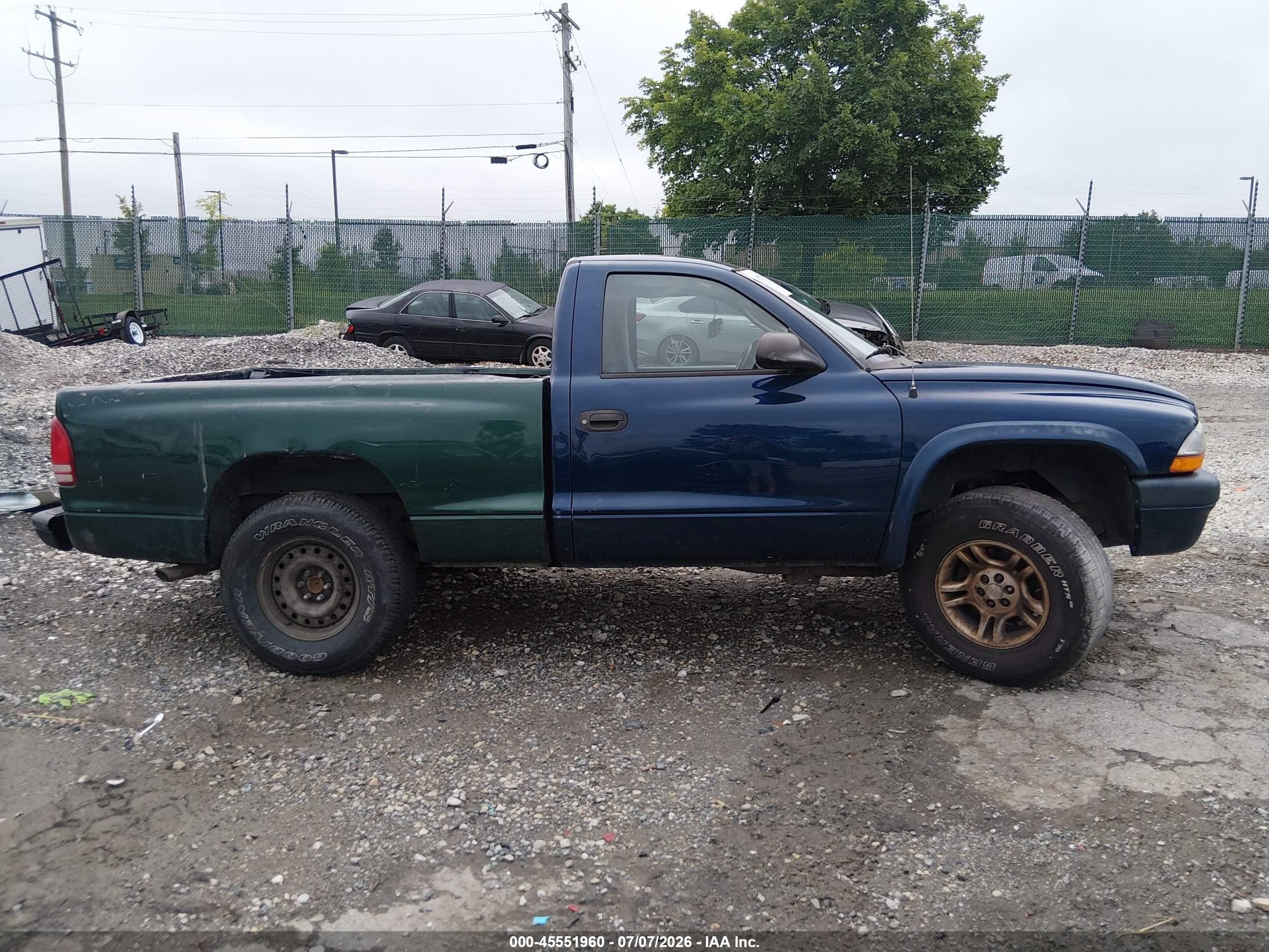 2004 Dodge Dakota Sport Blue vin: 1D7GG36K84S700627