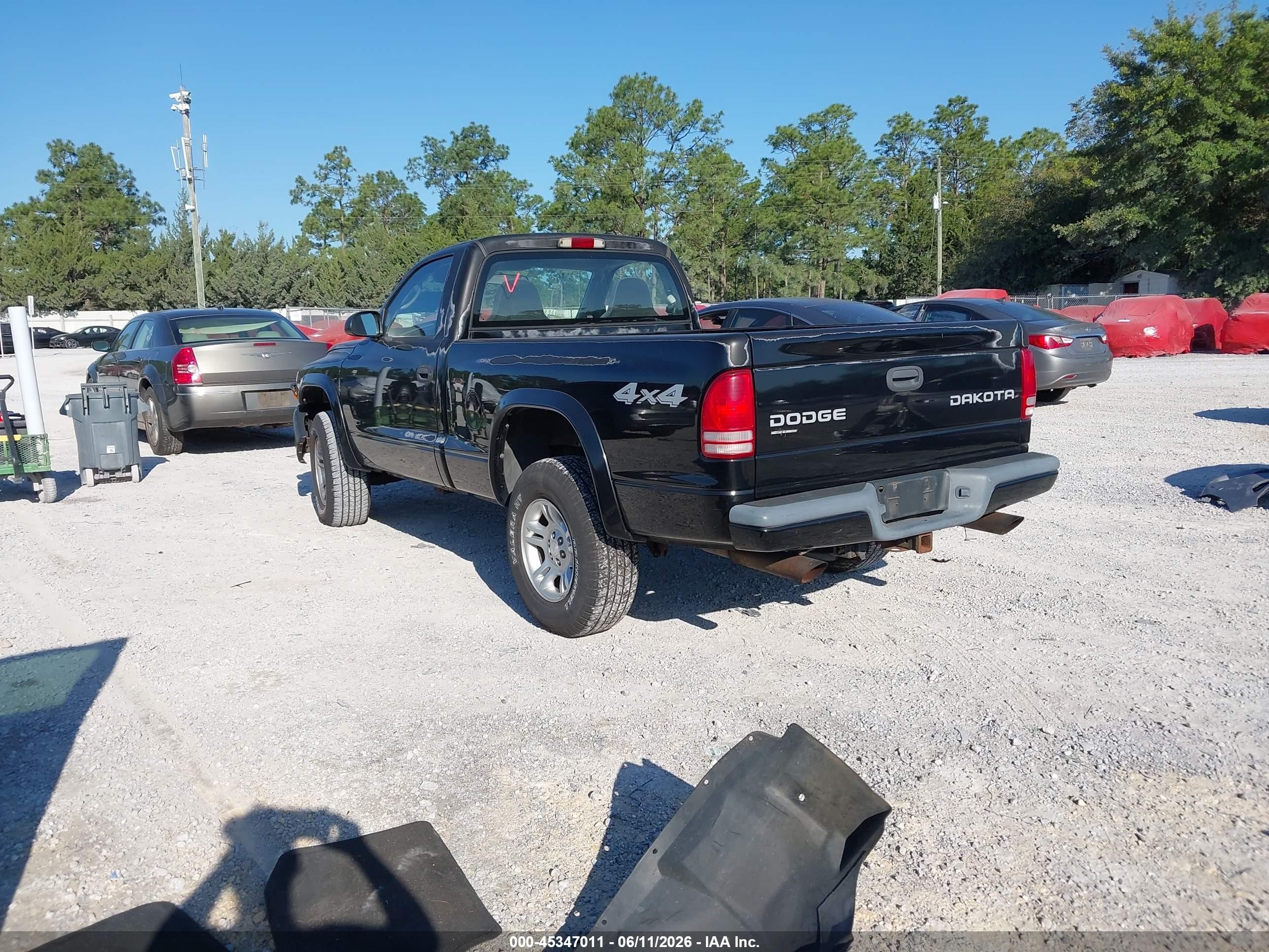 2003 Dodge Dakota Sport Черный vin: 1D7GG36N33S133011