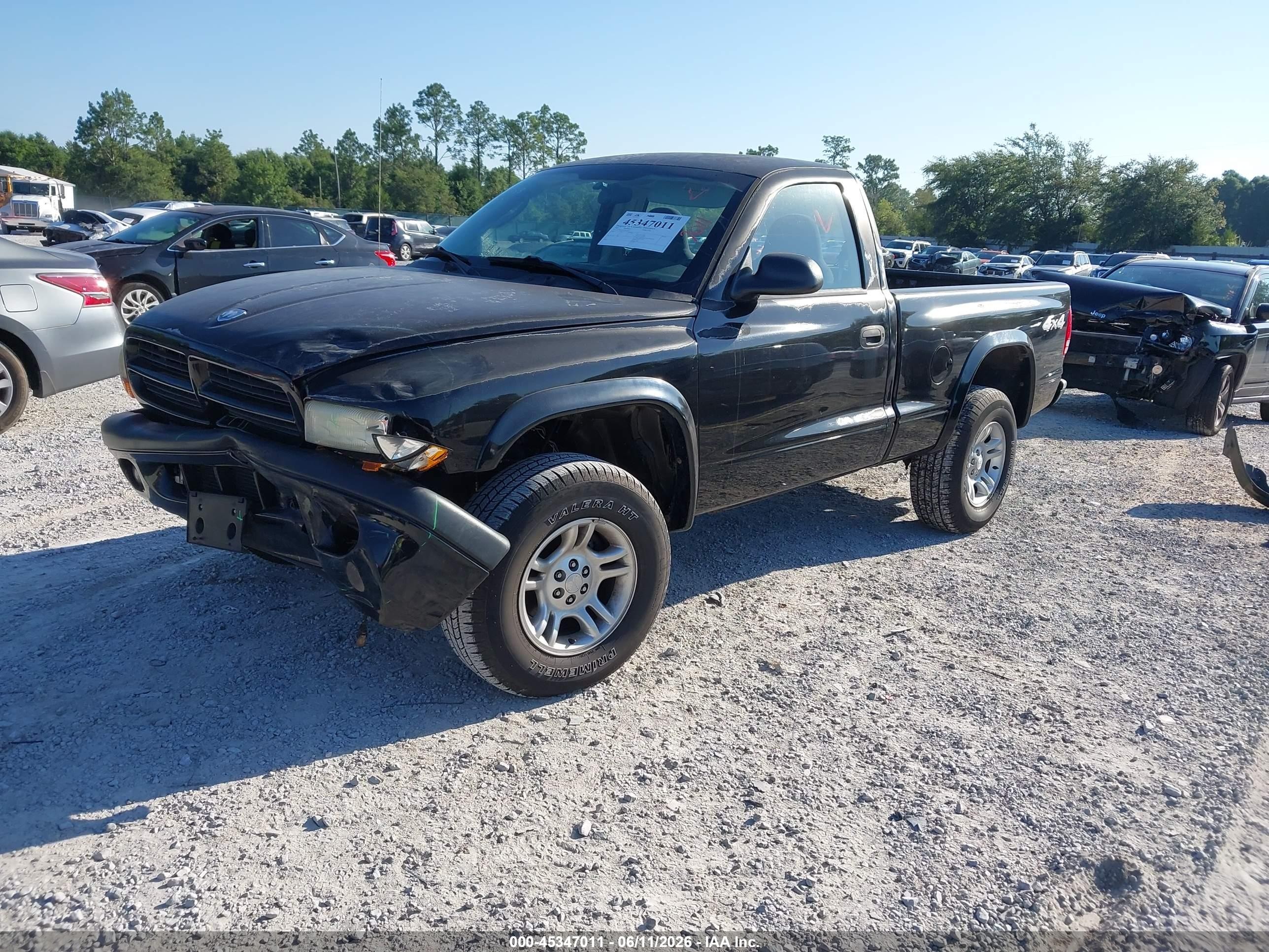 2003 Dodge Dakota Sport Черный vin: 1D7GG36N33S133011
