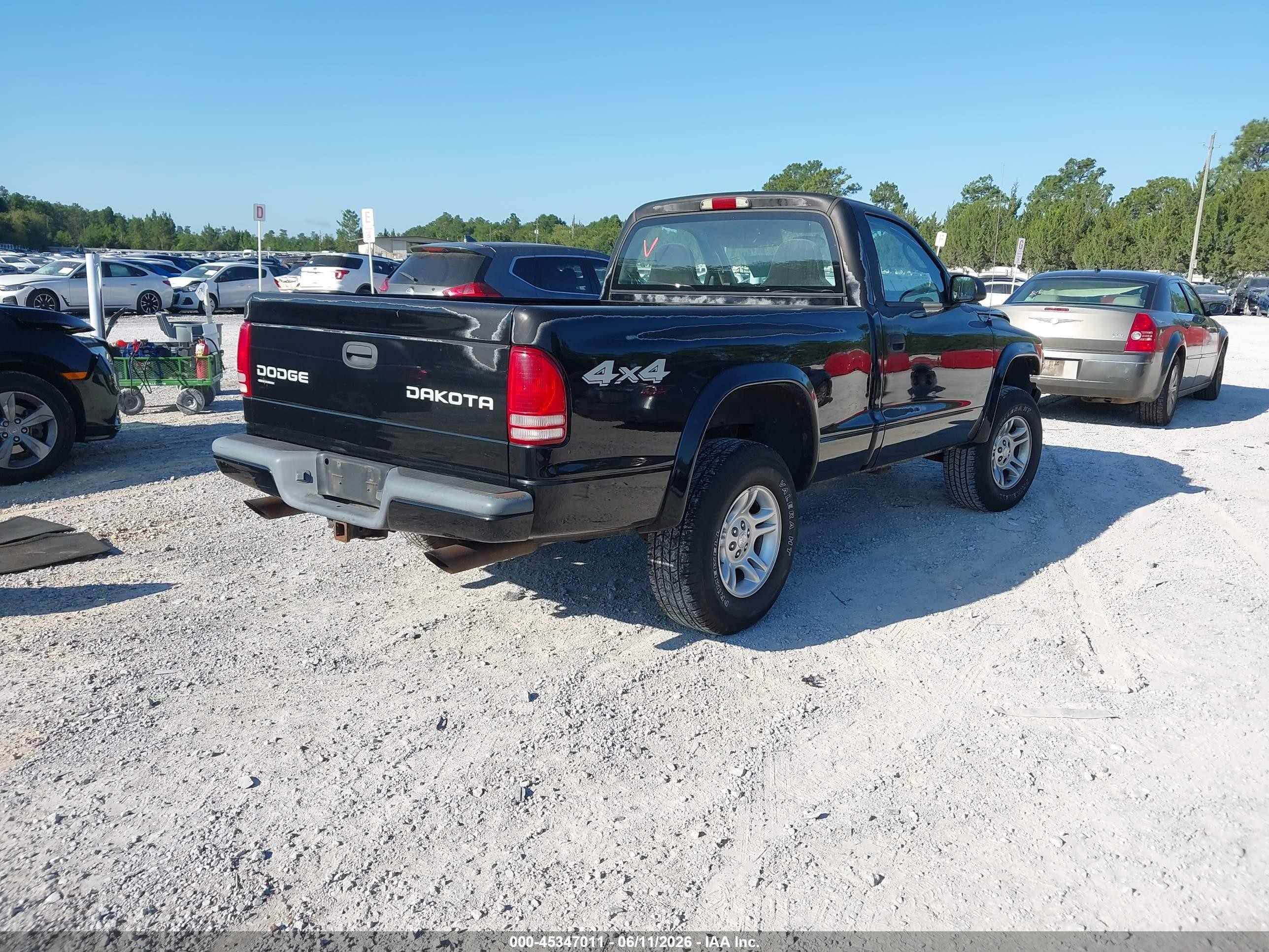 2003 Dodge Dakota Sport Черный vin: 1D7GG36N33S133011