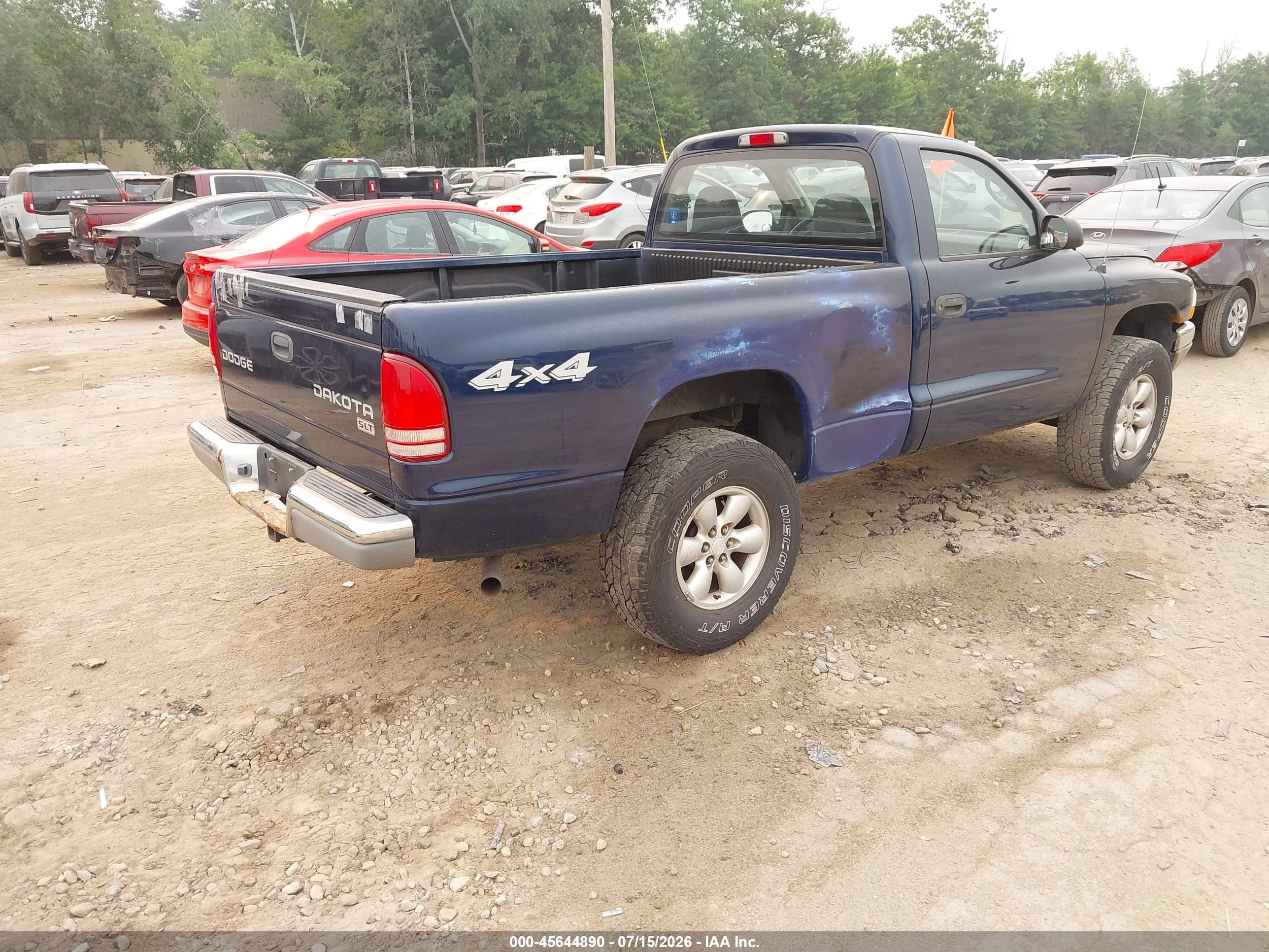 2004 Dodge Dakota Slt Blue vin: 1D7GG46K44S709086