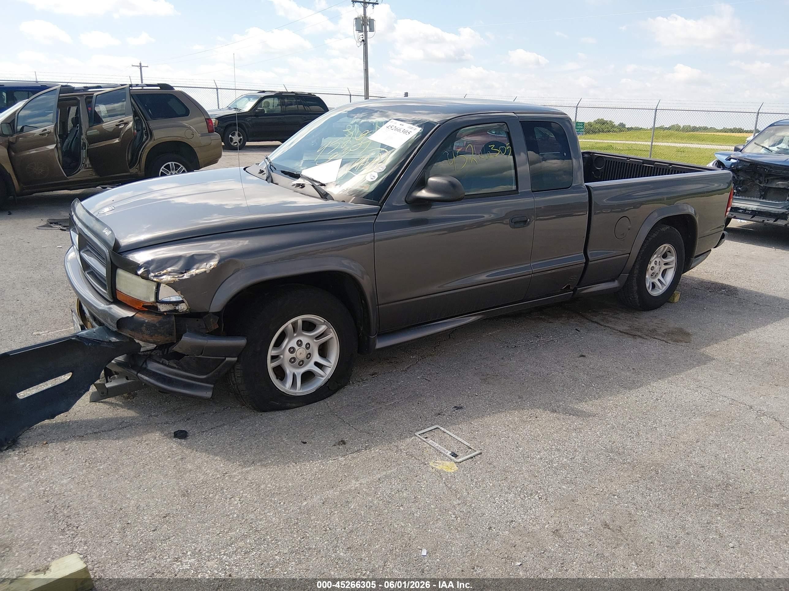 2004 Dodge Dakota Sport Gray vin: 1D7GL32K44S553742