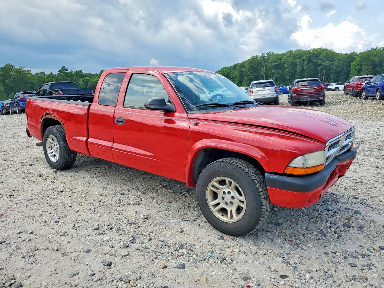 2004 Dodge Dakota Sport Red vin: 1D7GL32K74S736990