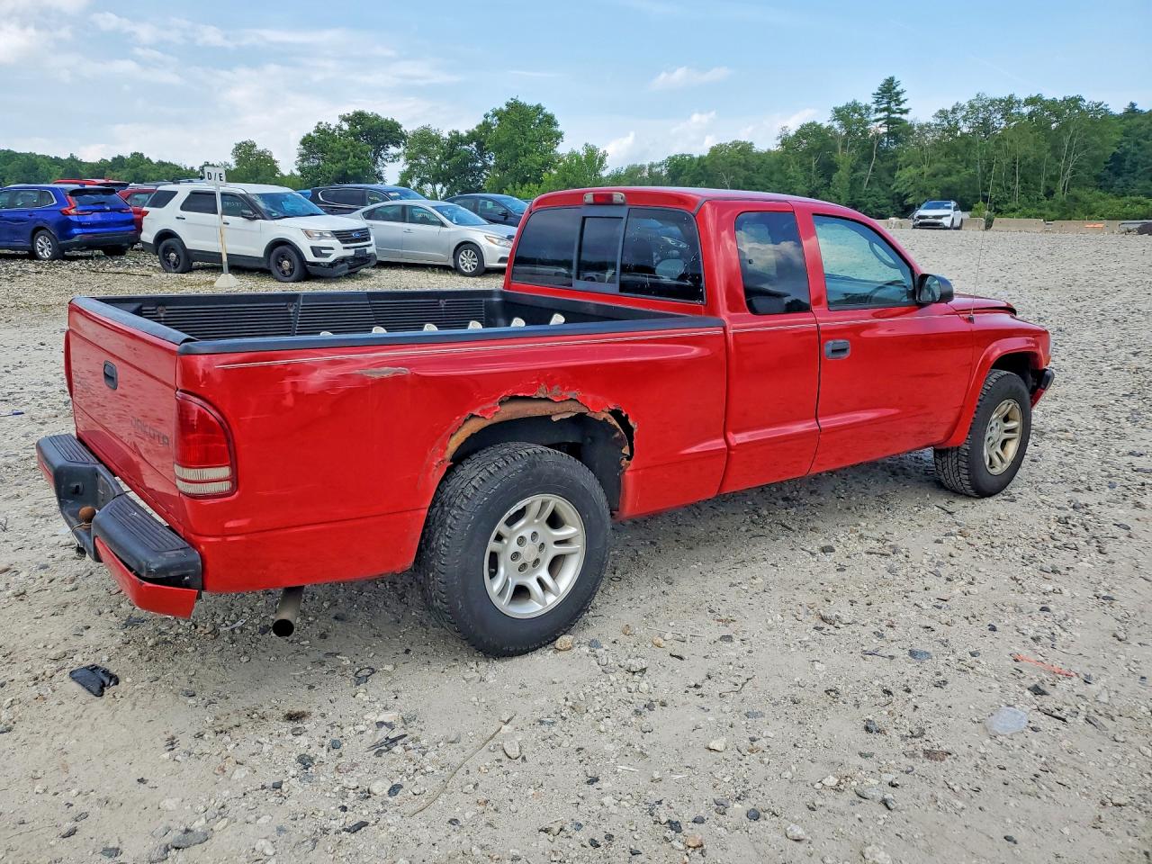 2004 Dodge Dakota Sport Red vin: 1D7GL32K74S736990