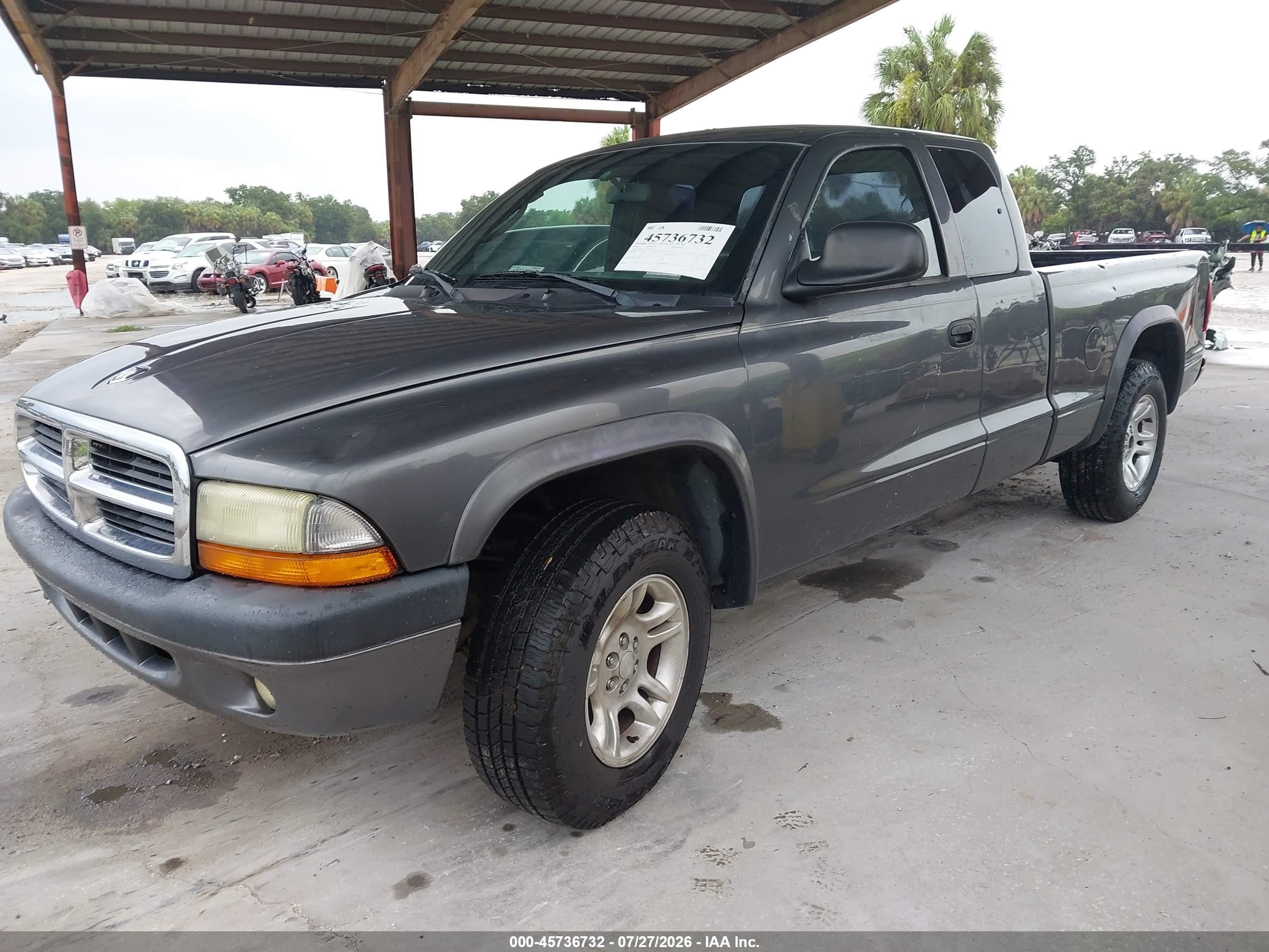 2004 Dodge Dakota Sport Gray vin: 1D7GL32KX4S565376