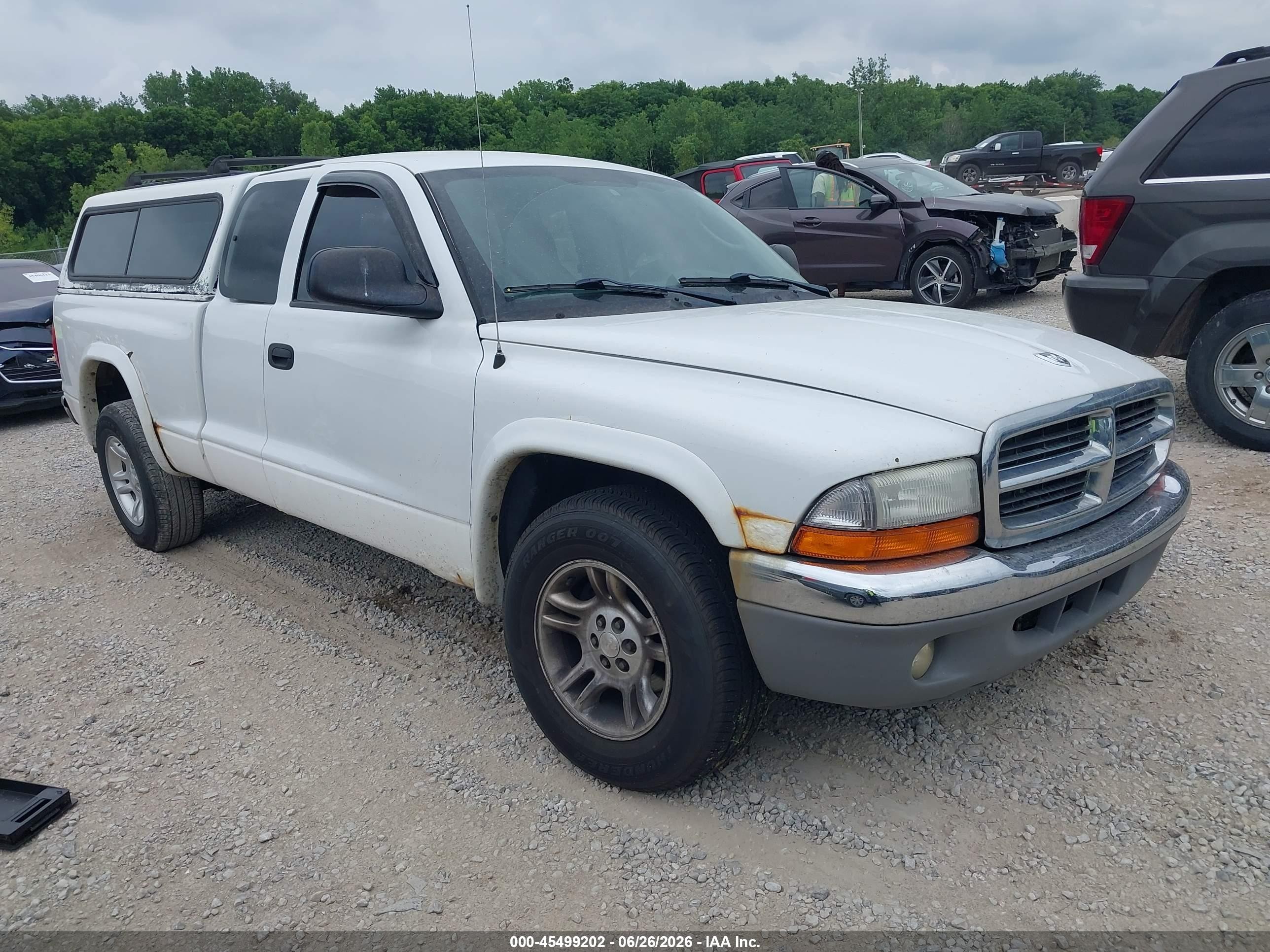 2004 Dodge Dakota Slt White vin: 1D7GL42K24S701392