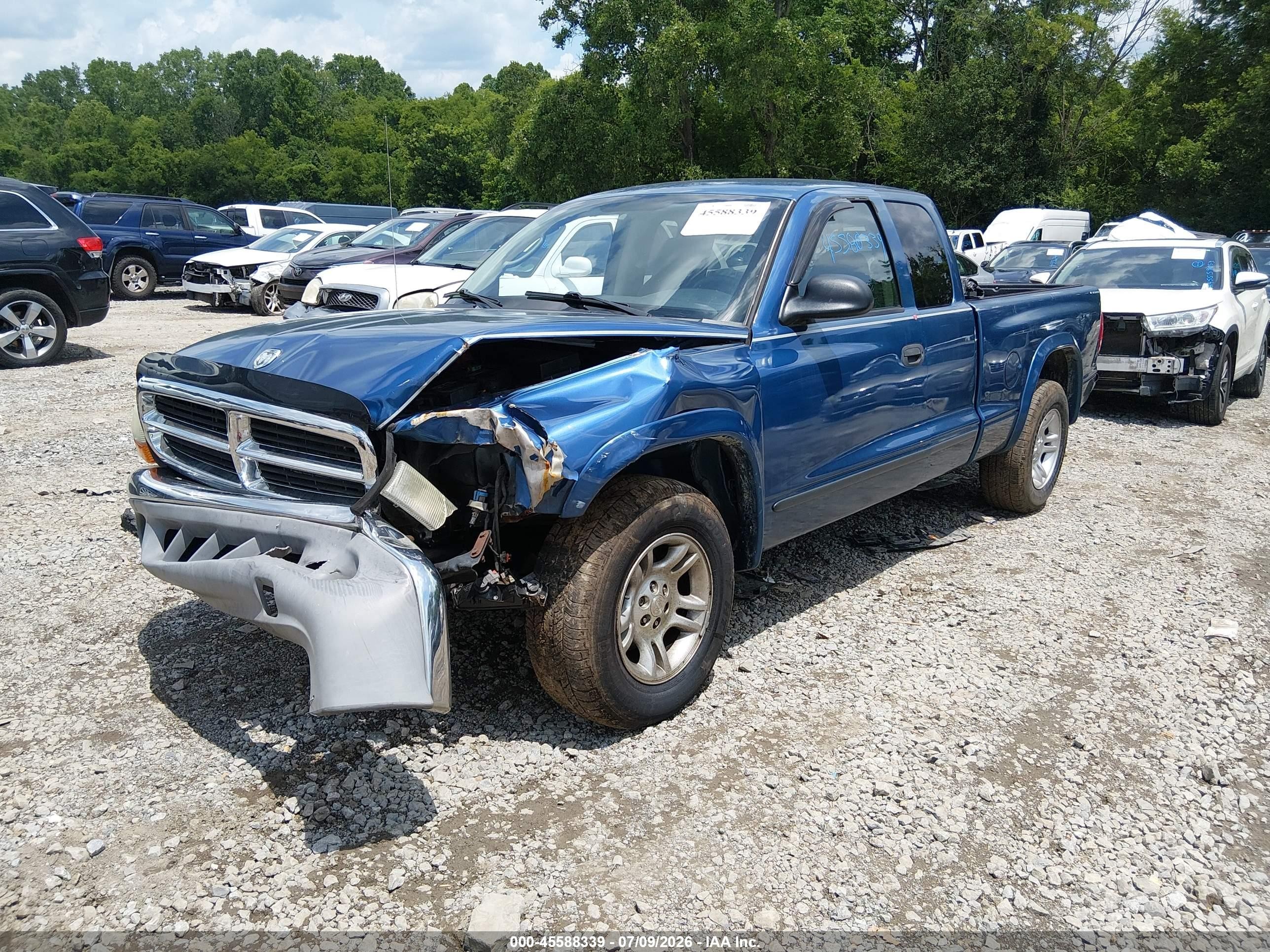 2004 Dodge Dakota Slt Blue vin: 1D7GL42N54S748328