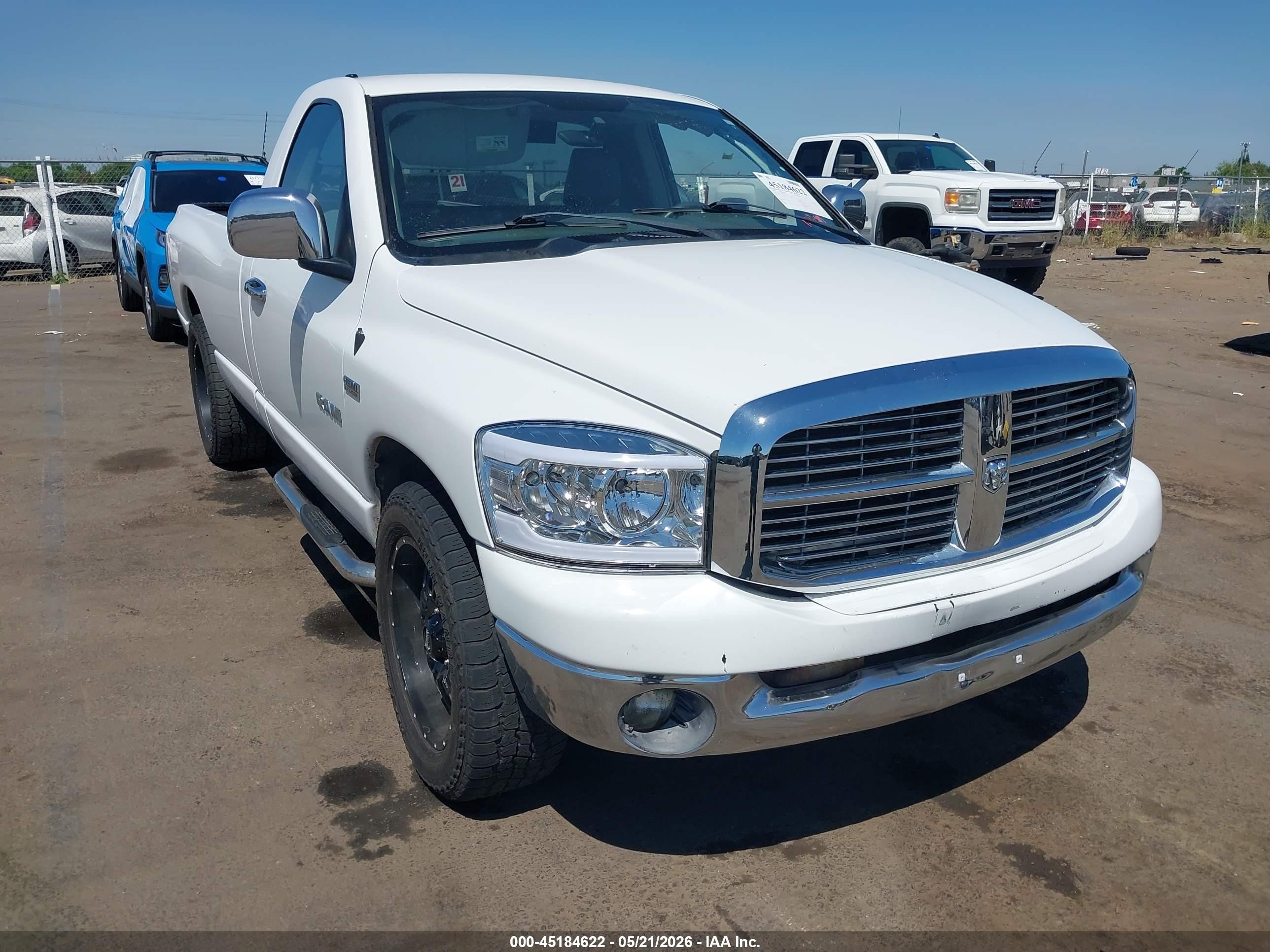 2008 Dodge Ram 1500 St/sxt White vin: 1D7HA16258J132732