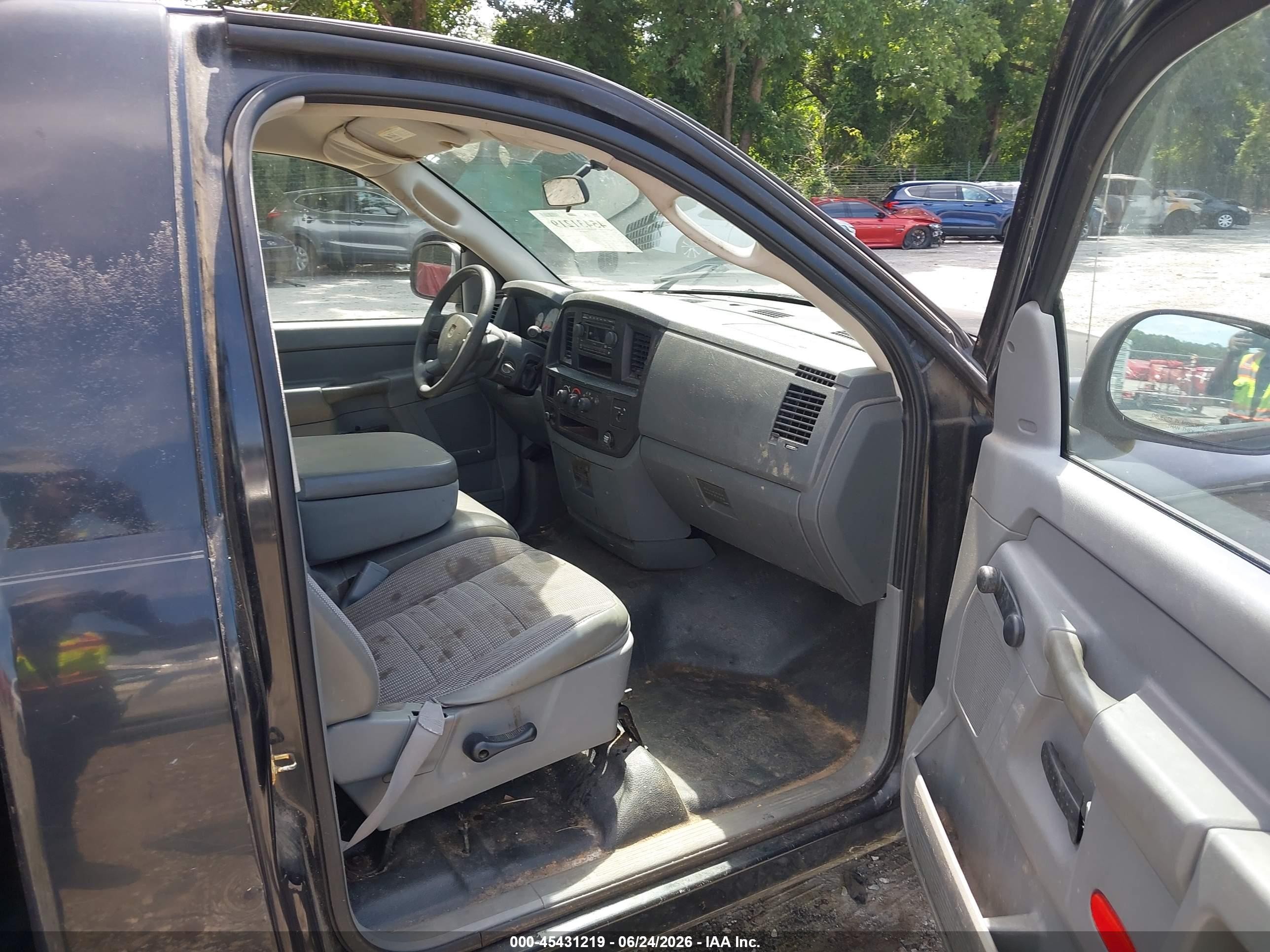 2007 Dodge Ram 1500 St Black vin: 1D7HA16287J609619