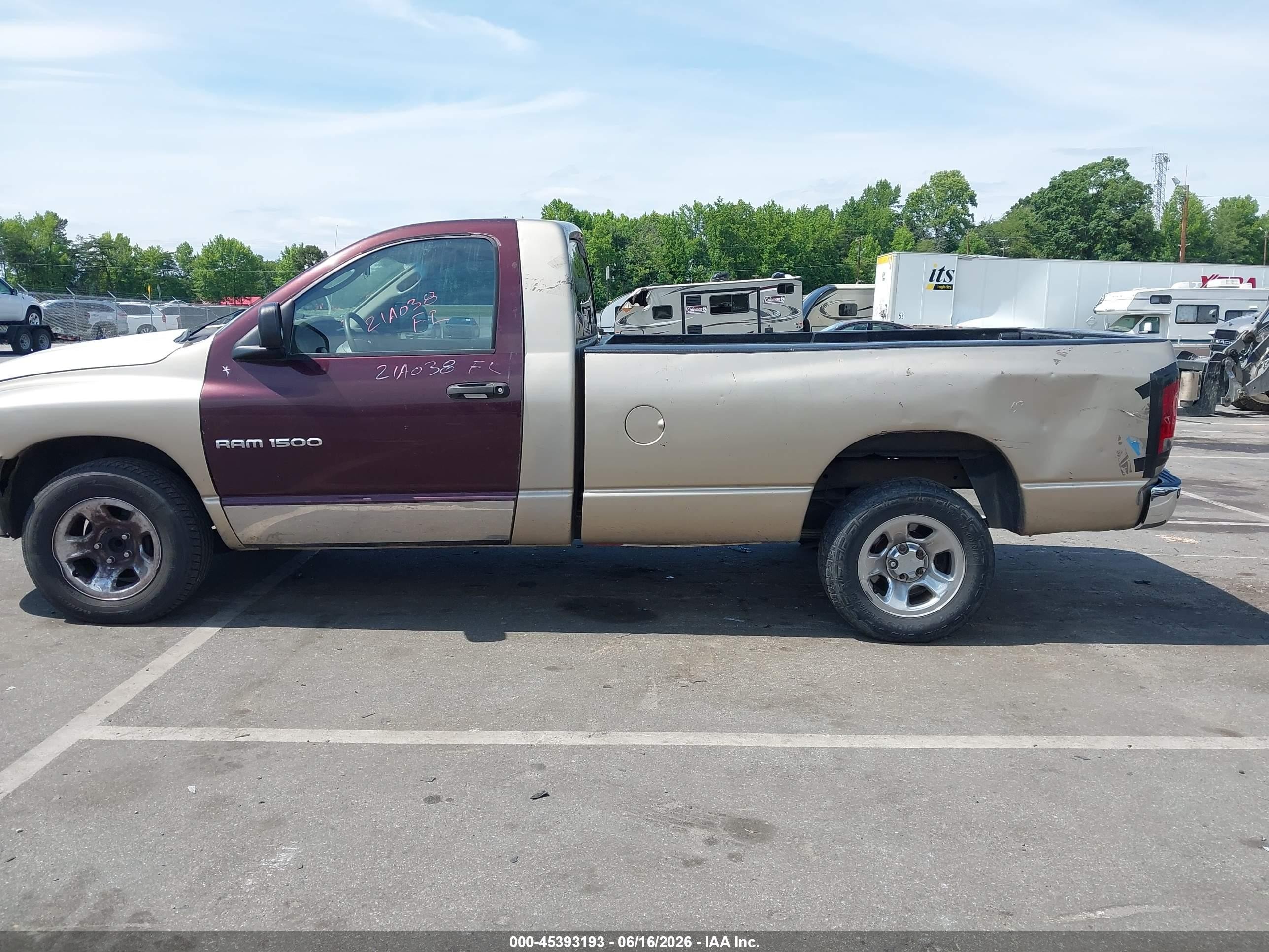 2003 Dodge Ram 1500 St/slt Pewter vin: 1D7HA16D03J567796