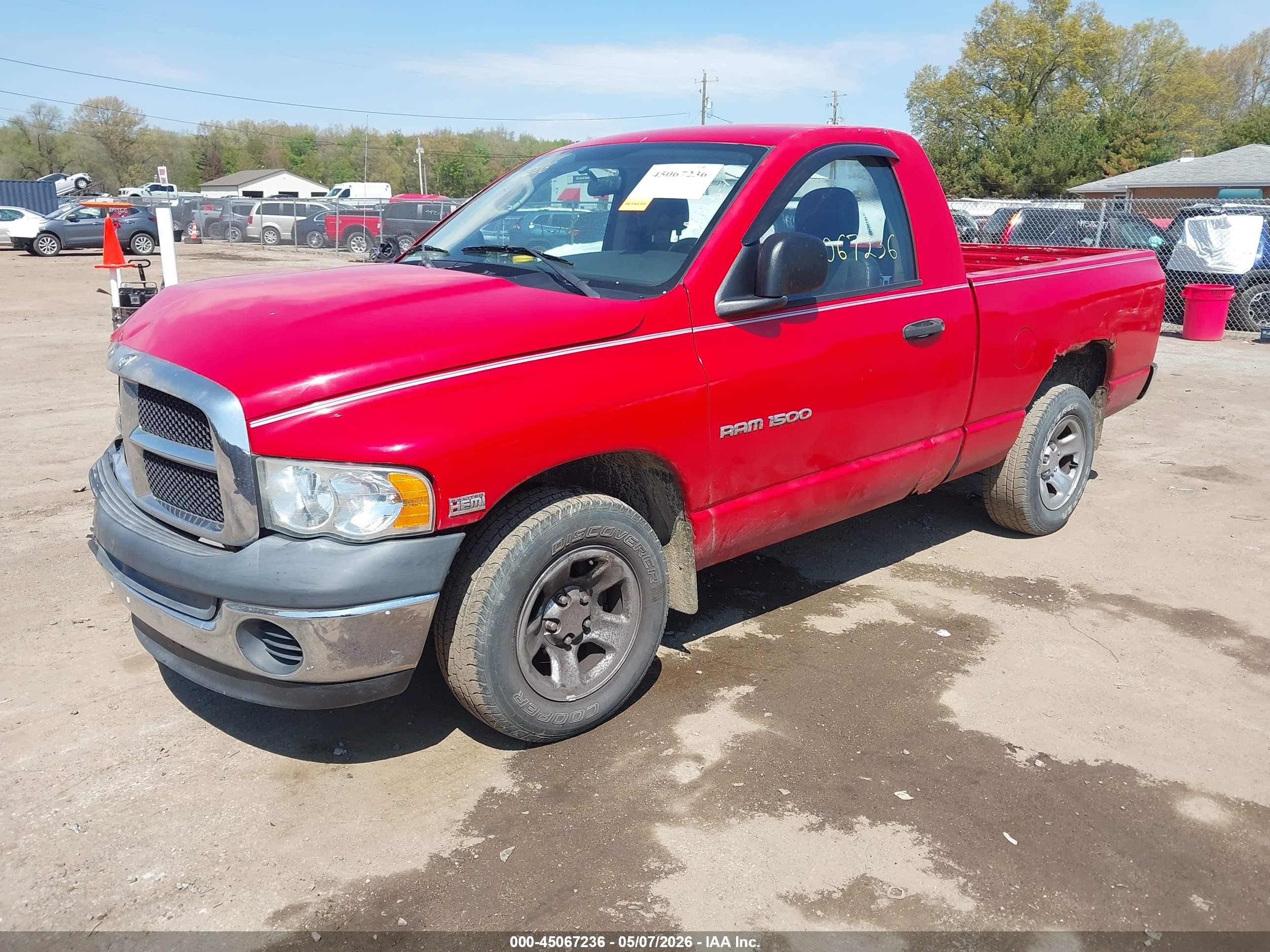2004 Dodge Ram 1500 St Красный vin: 1D7HA16D54J147646