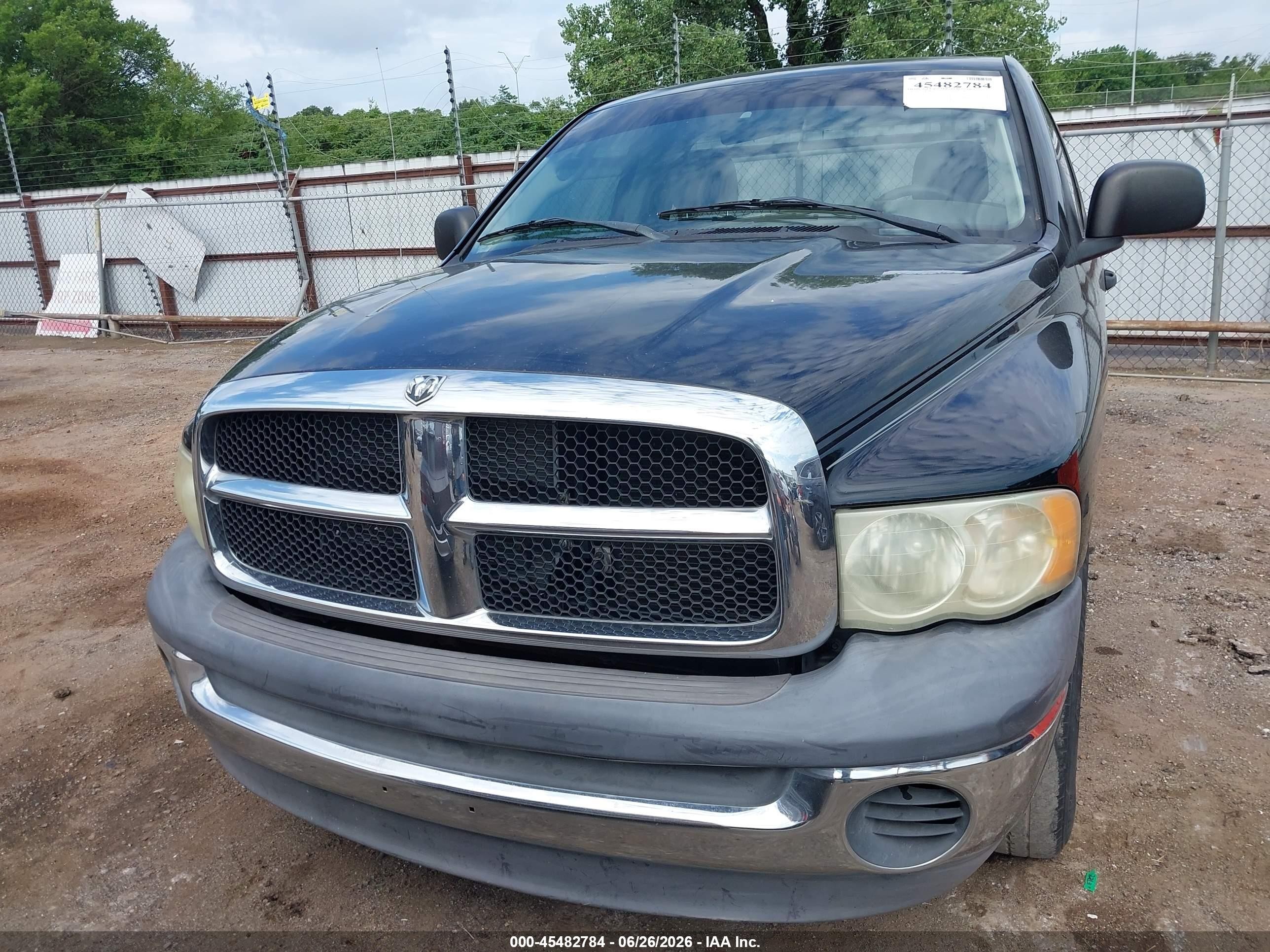 2002 Dodge Ram 1500 St Black vin: 1D7HA16K02J207618