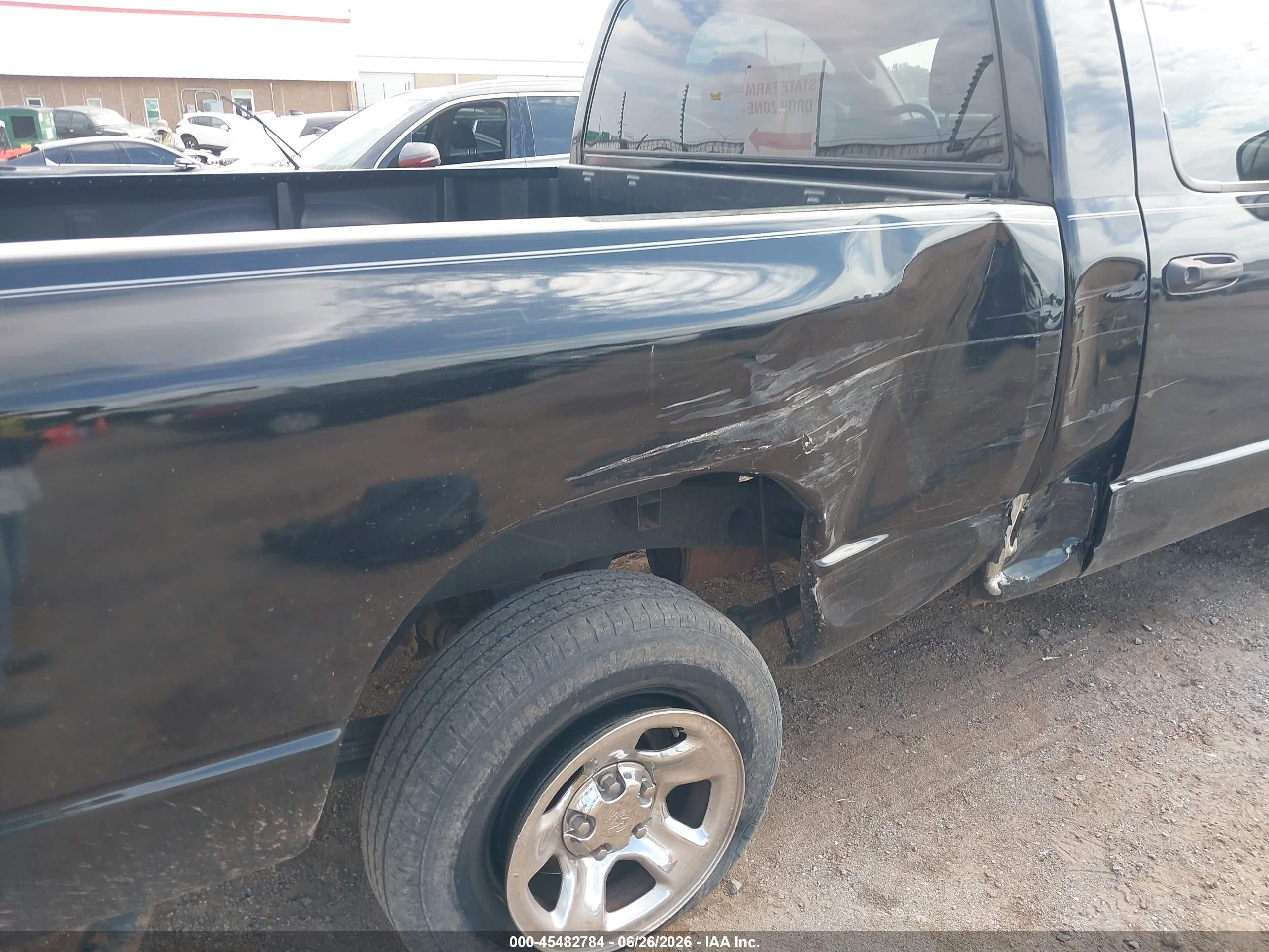 2002 Dodge Ram 1500 St Black vin: 1D7HA16K02J207618