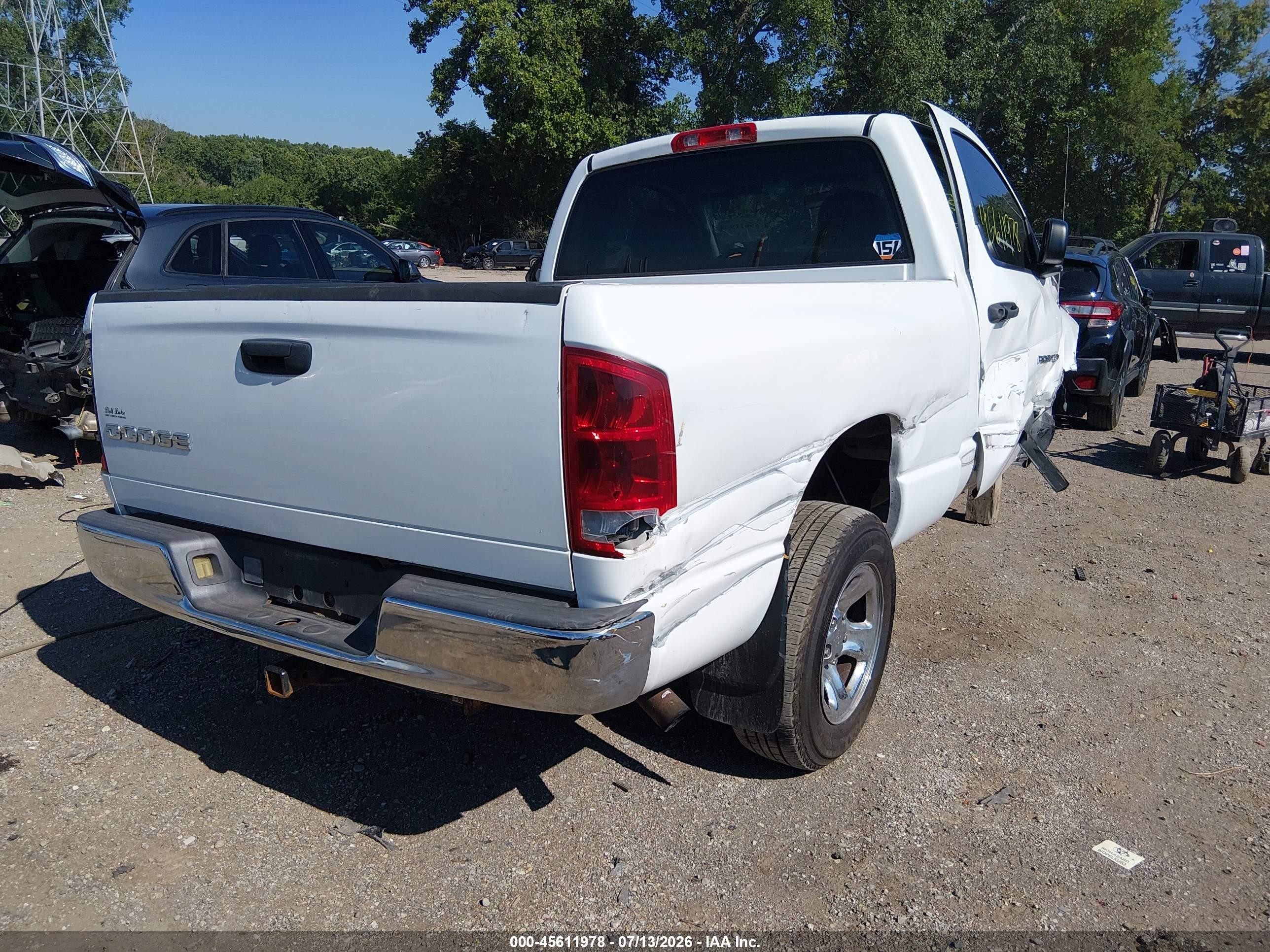 2002 Dodge Ram 1500 St White vin: 1D7HA16K02J221857