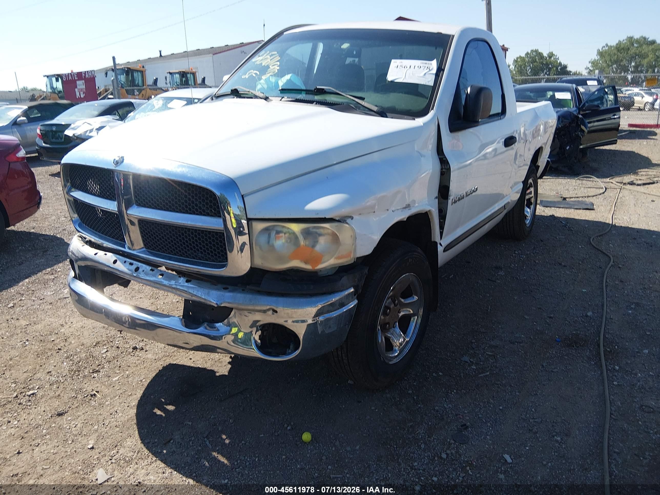 2002 Dodge Ram 1500 St White vin: 1D7HA16K02J221857