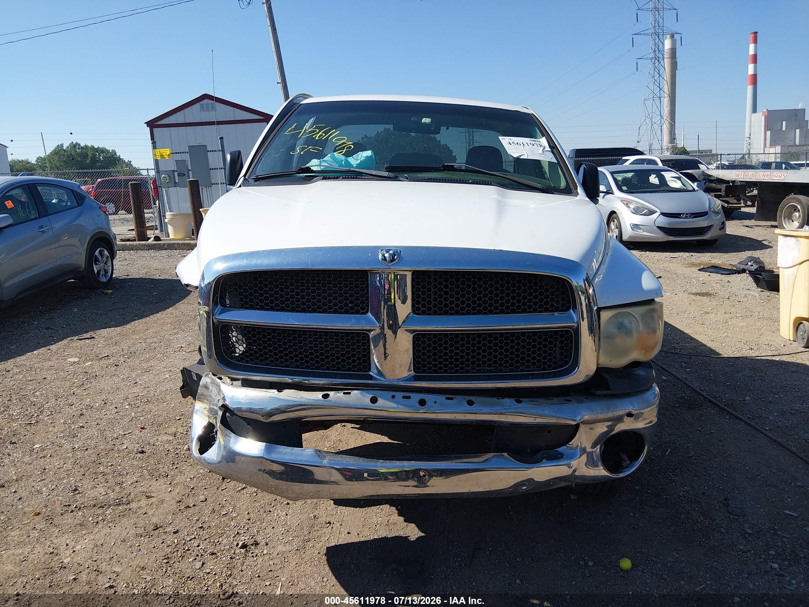 2002 Dodge Ram 1500 St White vin: 1D7HA16K02J221857