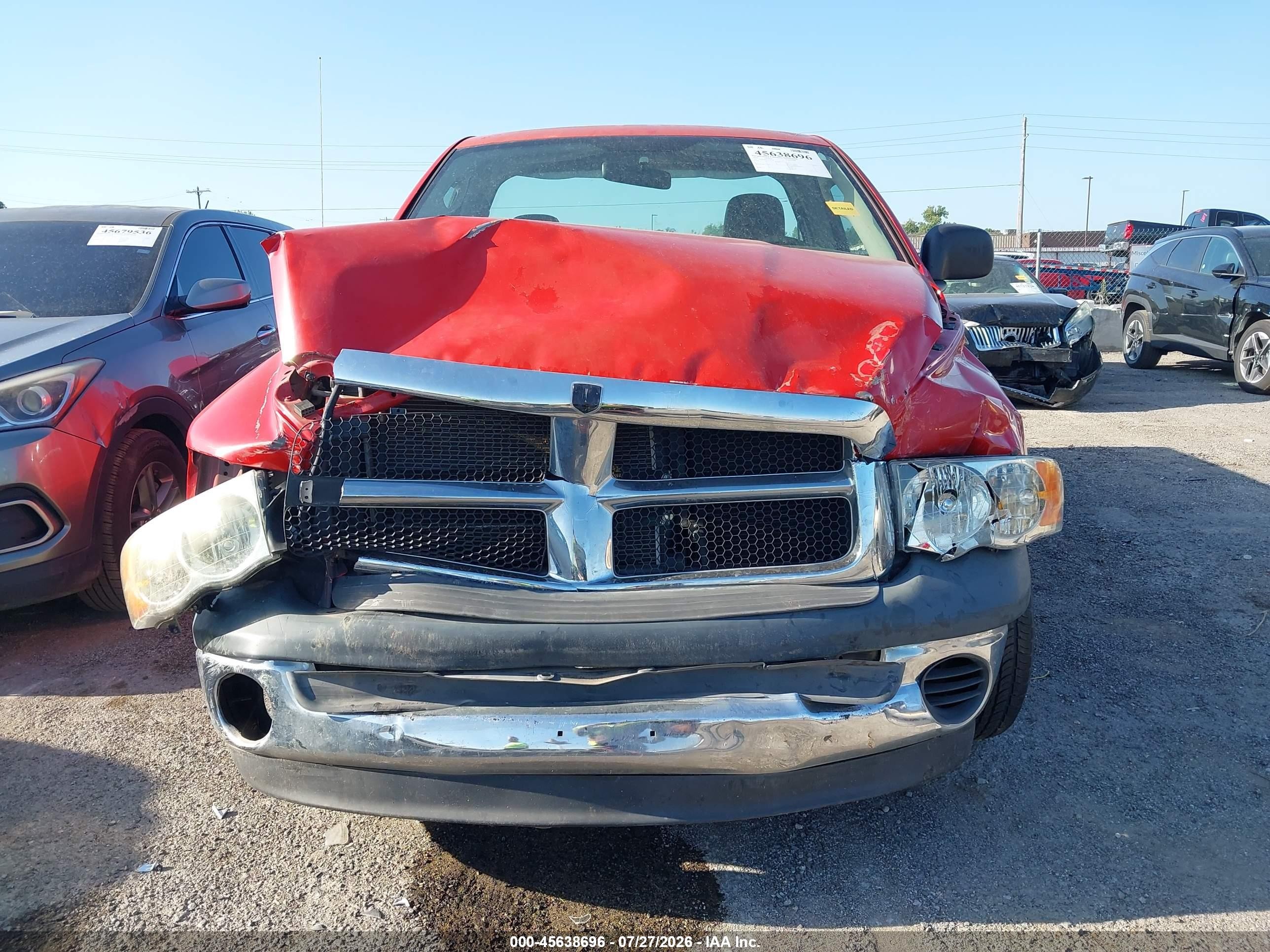 2004 Dodge Ram 1500 St Red vin: 1D7HA16K04J149724