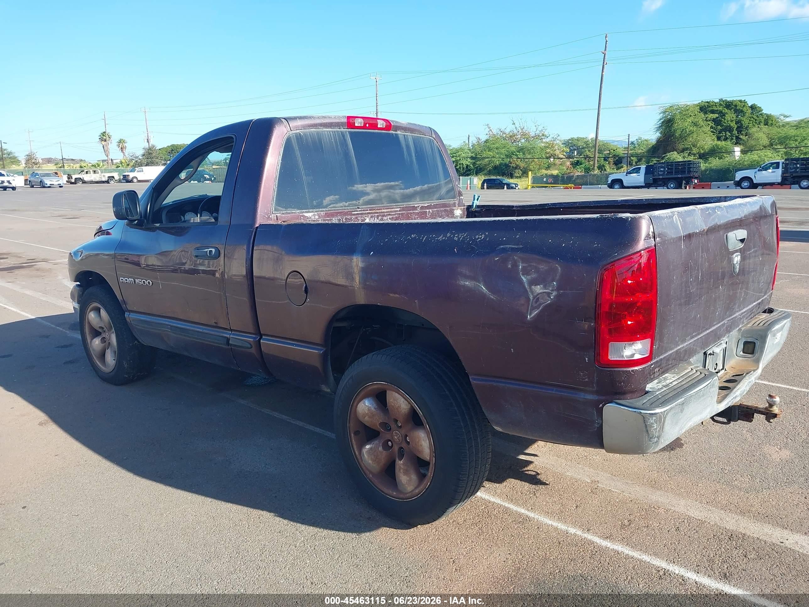 2005 Dodge Ram 1500 St Burgundy vin: 1D7HA16K05J548442