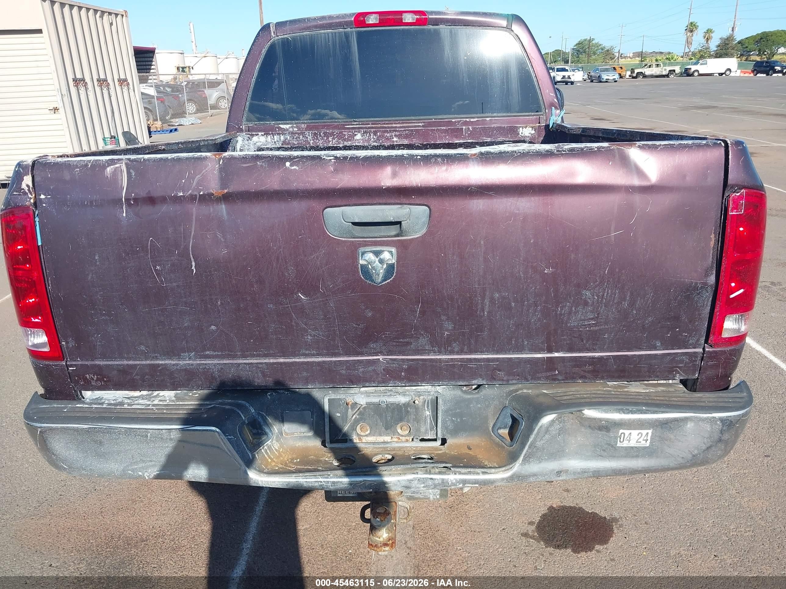 2005 Dodge Ram 1500 St Burgundy vin: 1D7HA16K05J548442