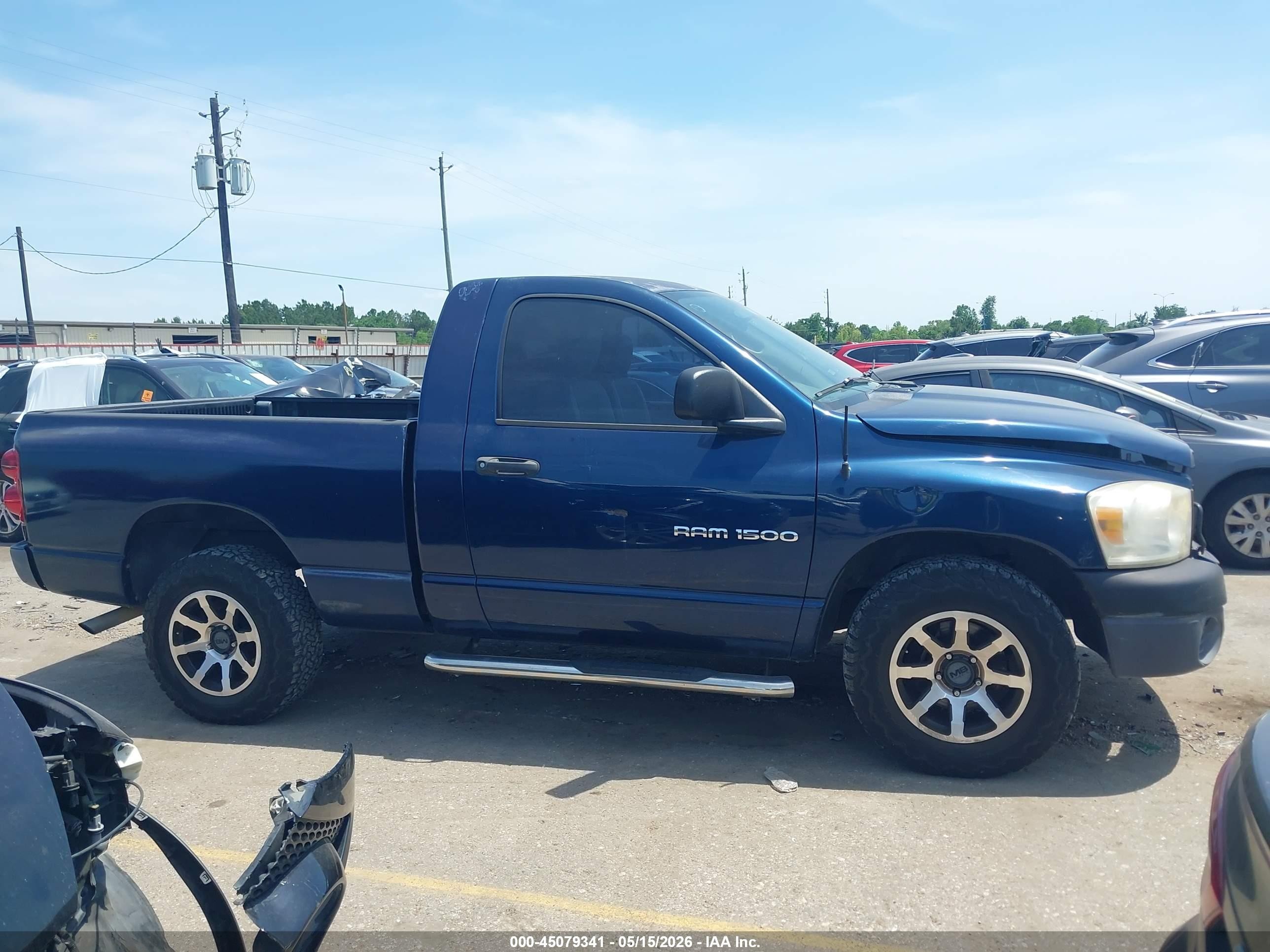 2007 Dodge Ram 1500 St Blue vin: 1D7HA16K07J625491