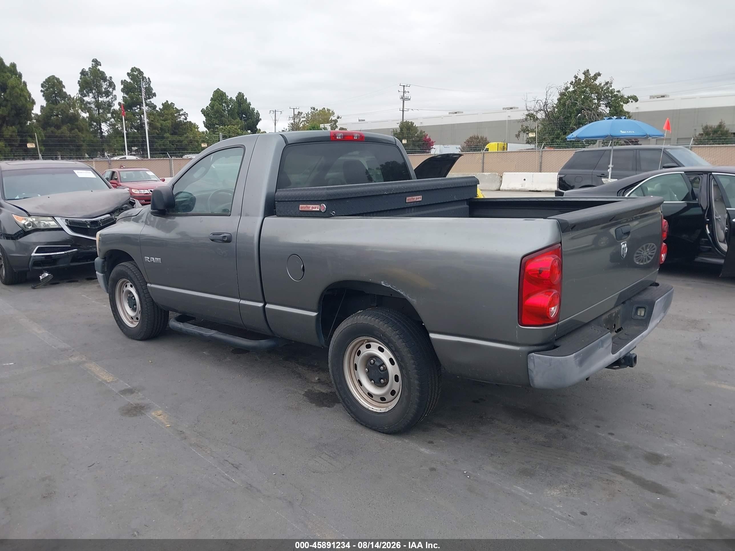 2008 Dodge Ram 1500 St/sxt Gray vin: 1D7HA16K08J203528