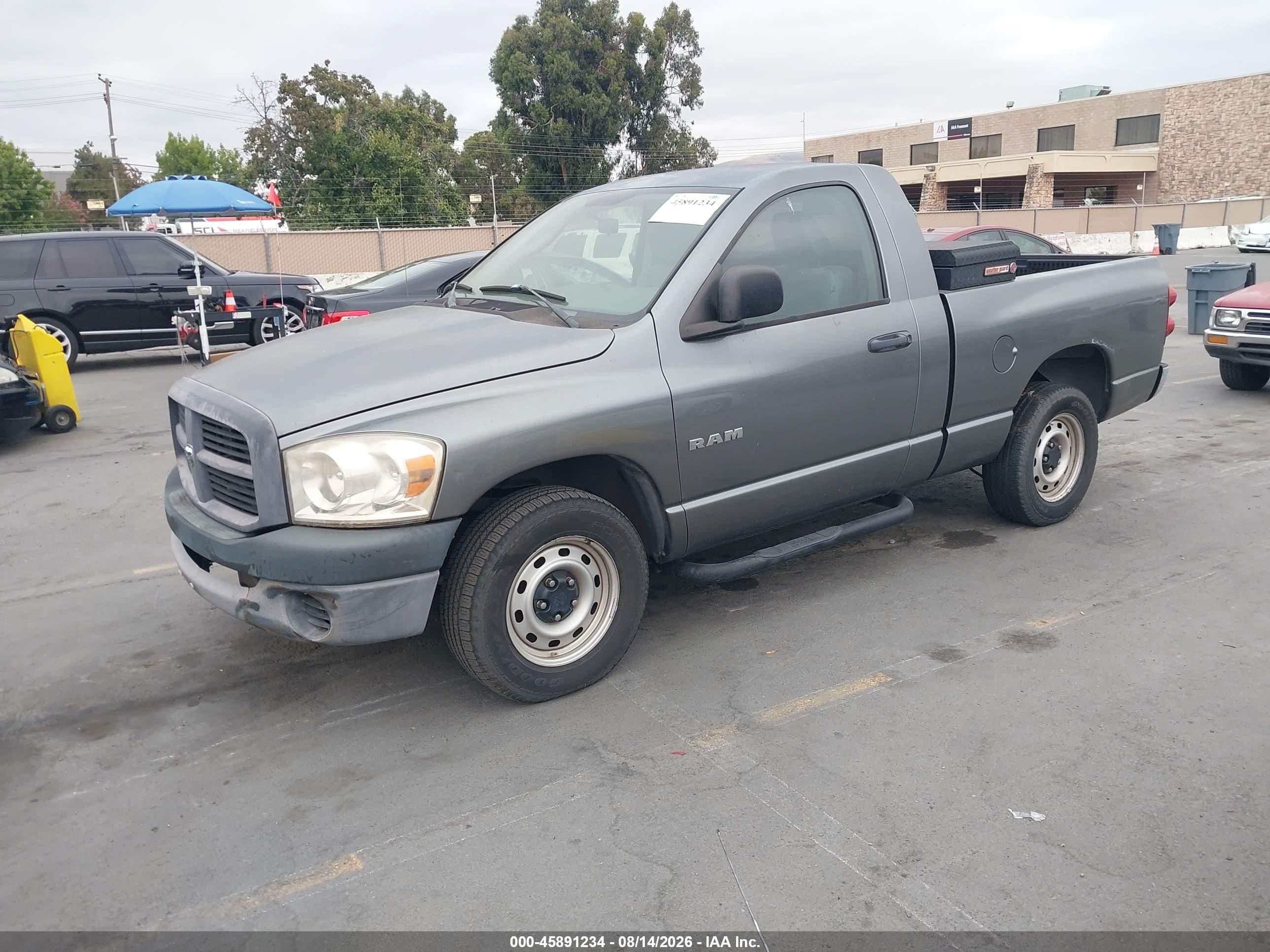 2008 Dodge Ram 1500 St/sxt Gray vin: 1D7HA16K08J203528