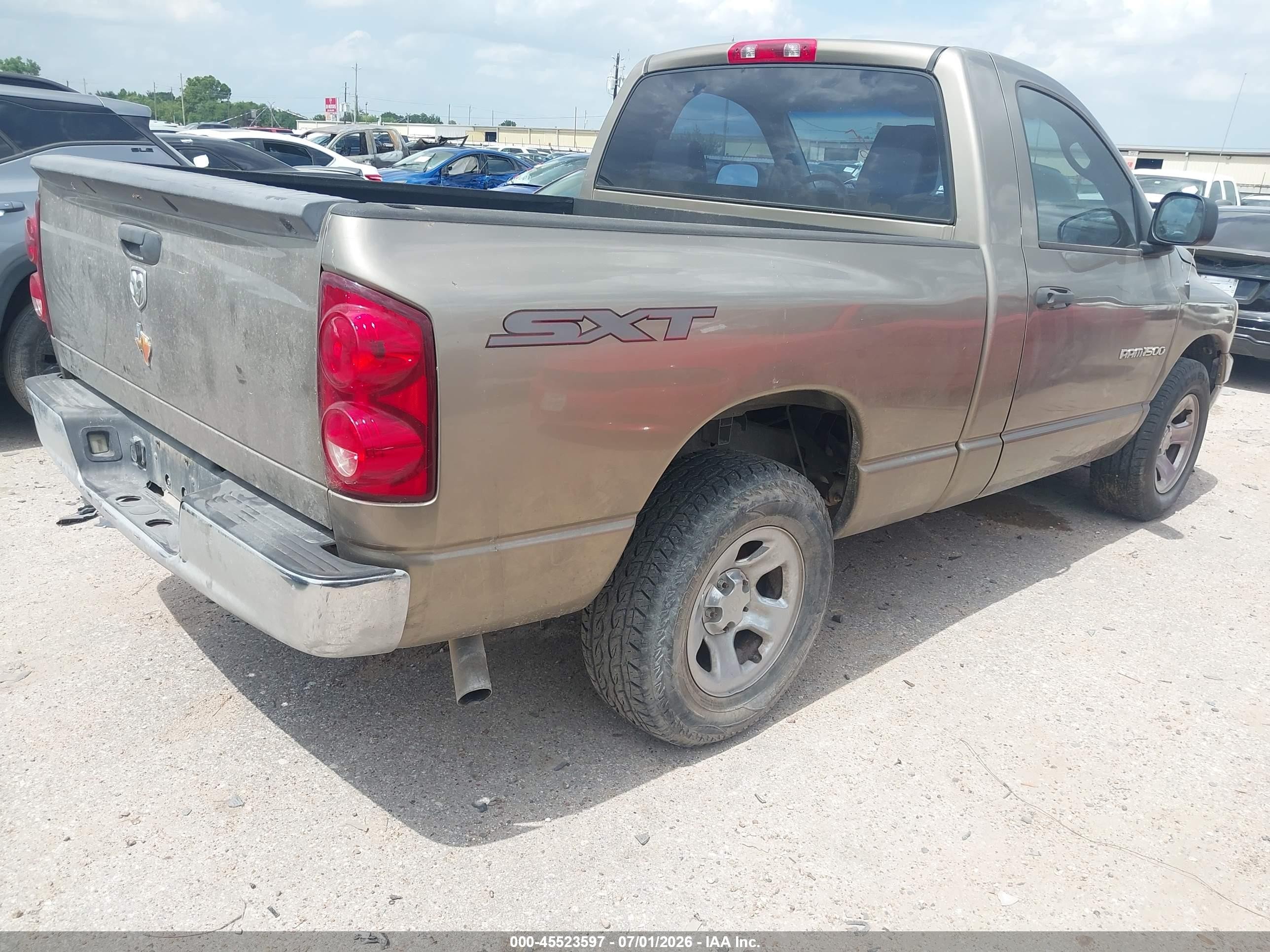 2007 Dodge Ram 1500 St Gold vin: 1D7HA16K17J596180