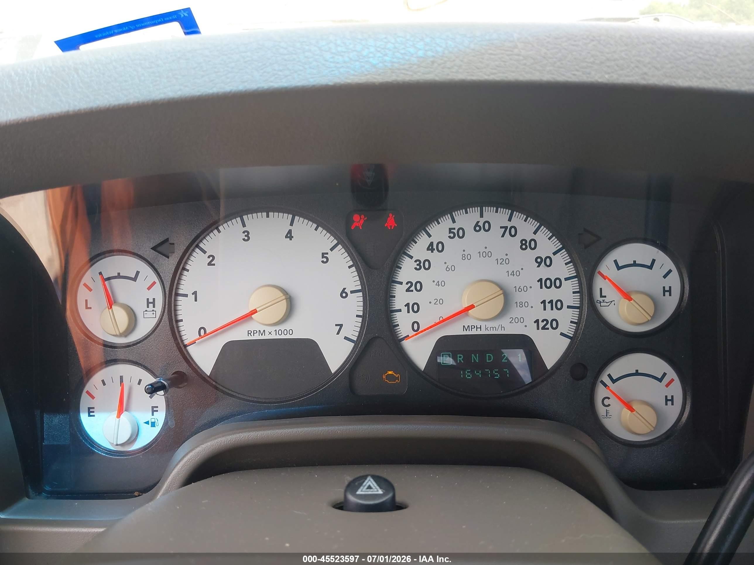 2007 Dodge Ram 1500 St Gold vin: 1D7HA16K17J596180
