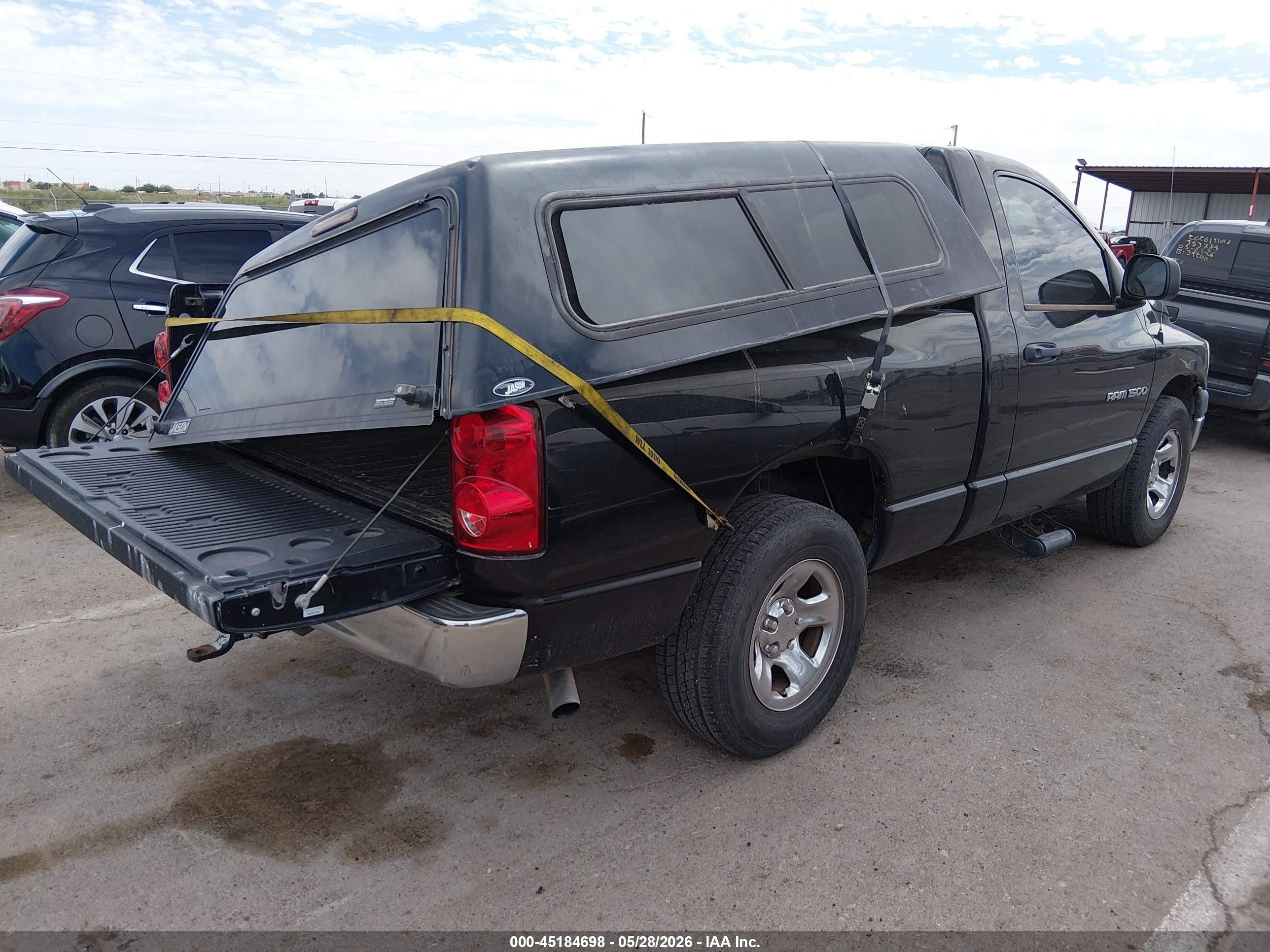 2007 Dodge Ram 1500 St Черный vin: 1D7HA16K17J642297
