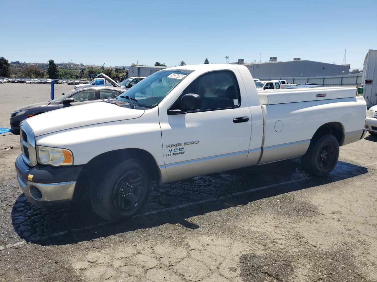 2003 Dodge Ram 1500 St White vin: 1D7HA16K23J512216 Damage: Left Front Fender, Dent(S) W/No Paint Dmg, 4 To 5 Inches