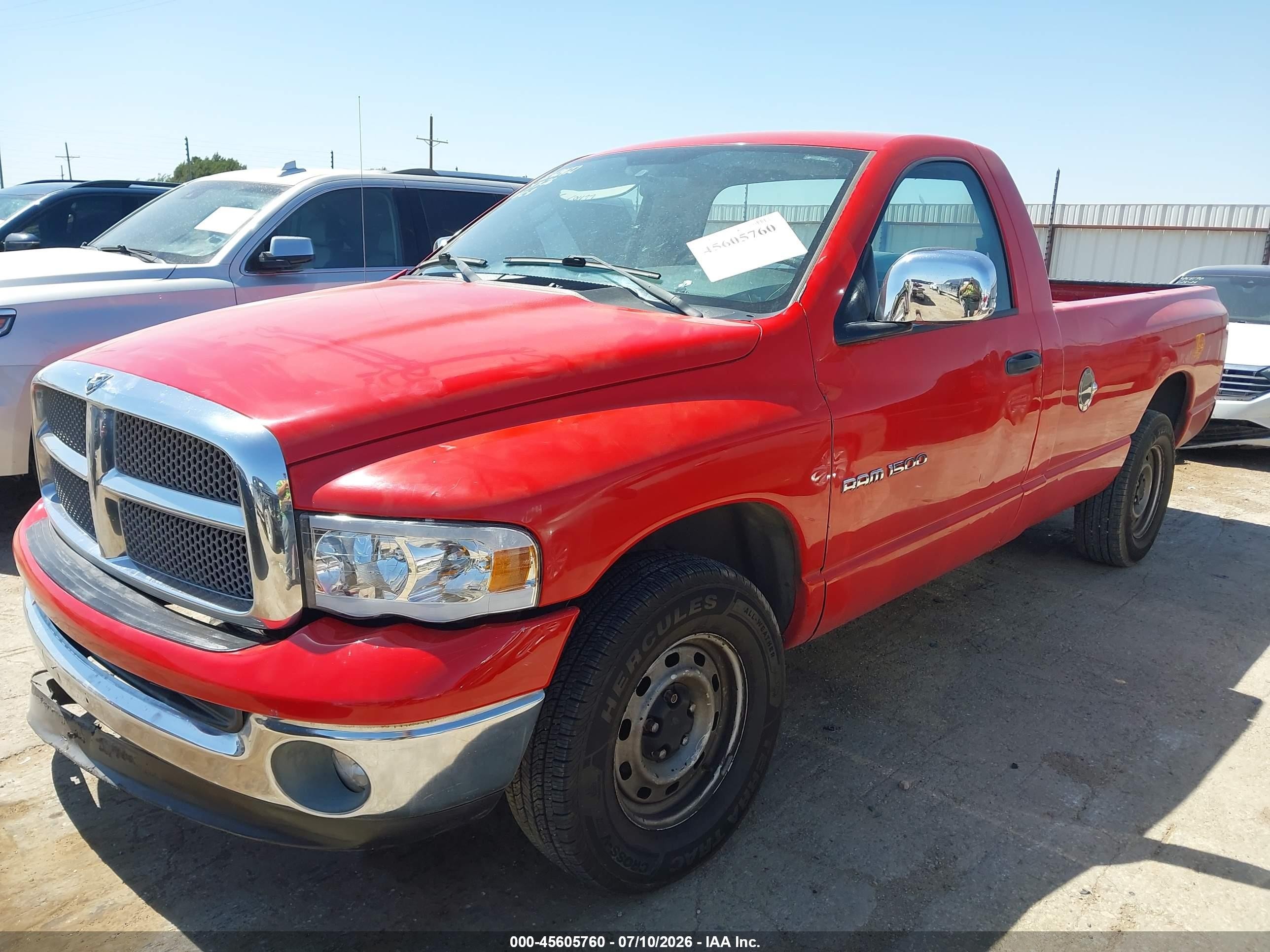 2004 Dodge Ram 1500 St Red vin: 1D7HA16K24J190680