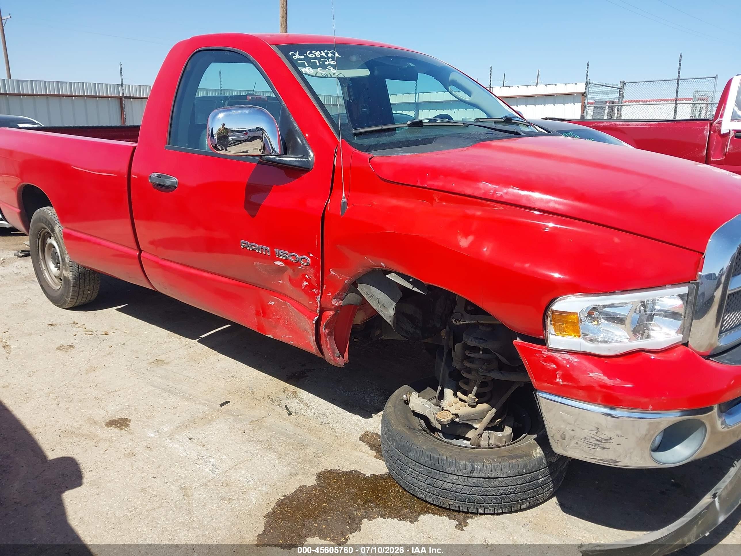 2004 Dodge Ram 1500 St Red vin: 1D7HA16K24J190680