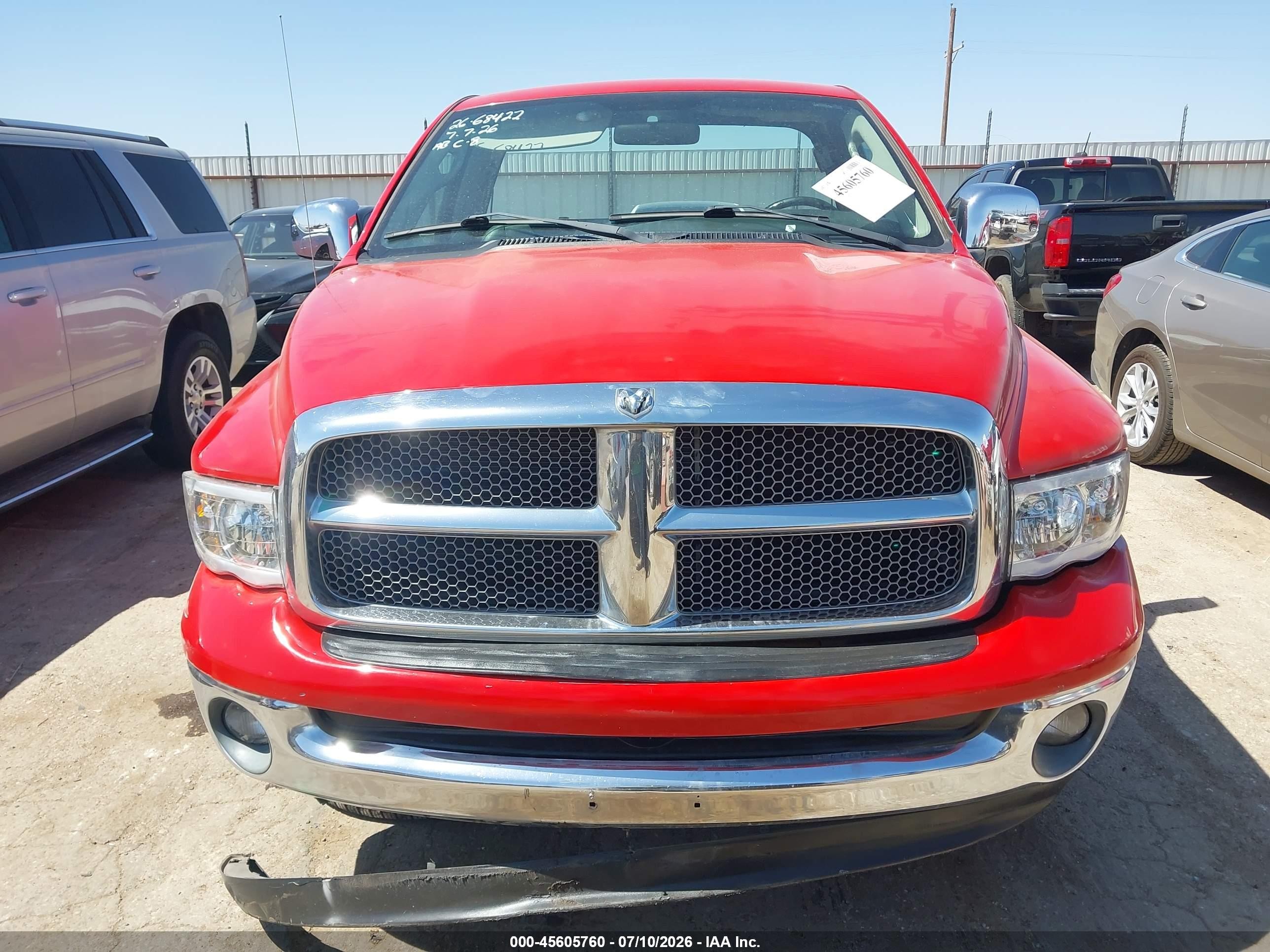 2004 Dodge Ram 1500 St Red vin: 1D7HA16K24J190680