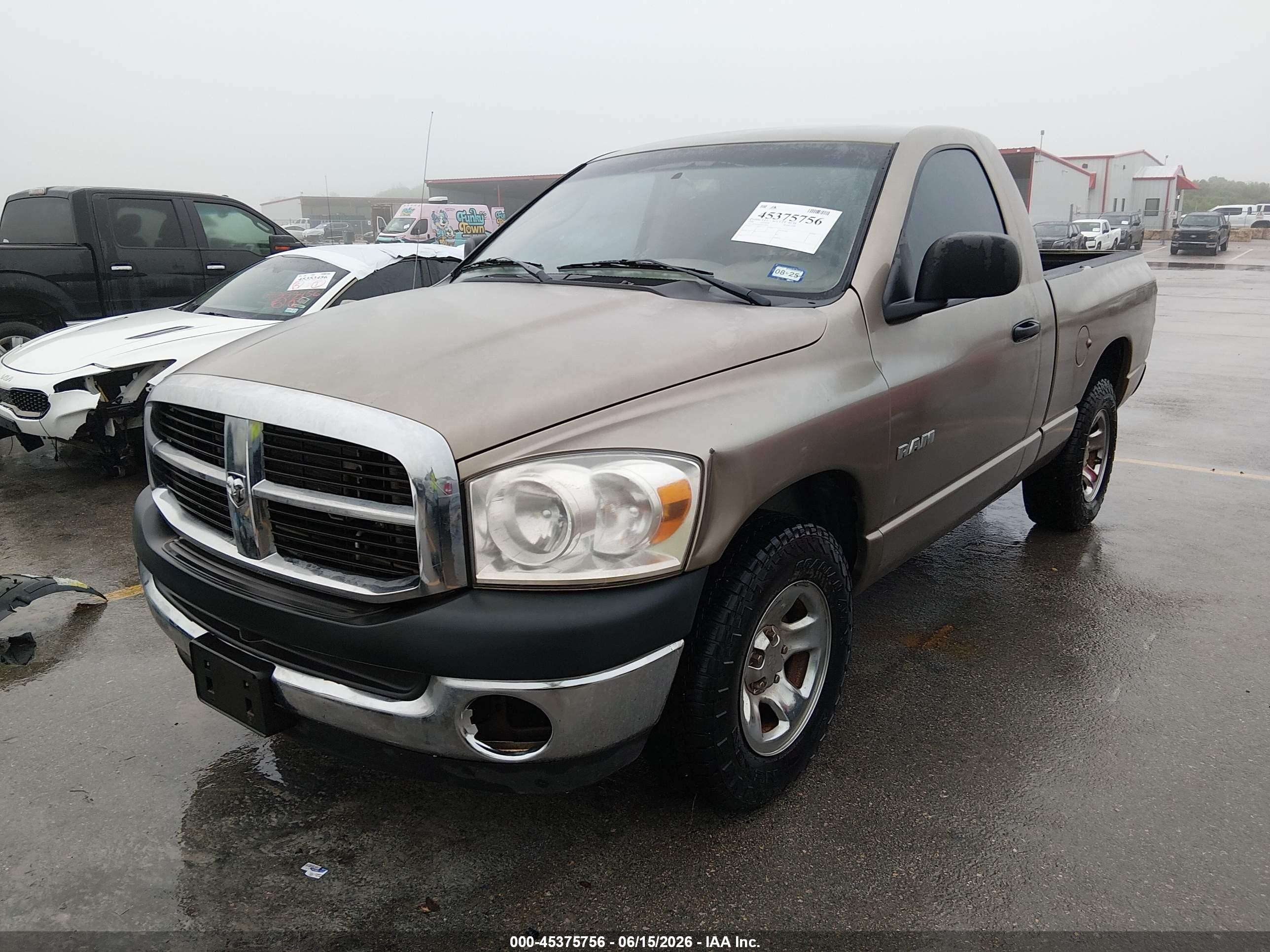 2008 Dodge Ram 1500 St/sxt Gold vin: 1D7HA16K28J118836