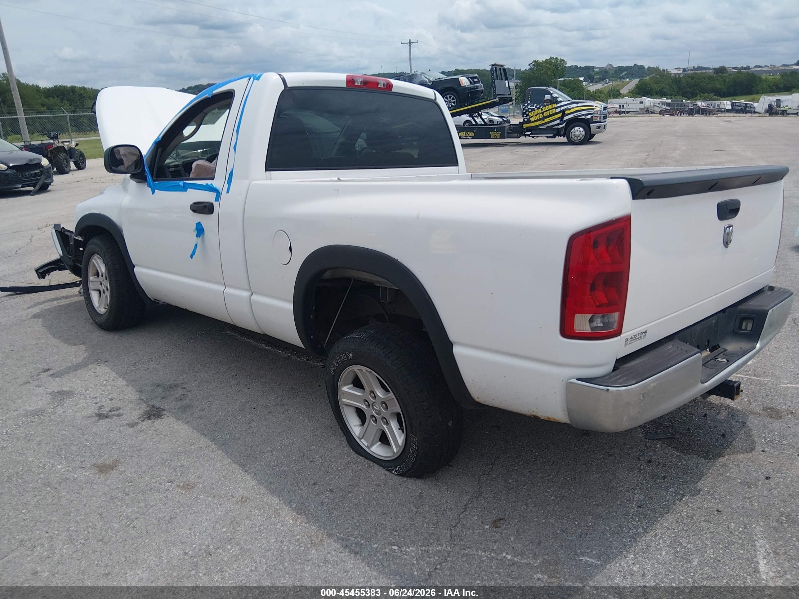 2006 Dodge Ram 1500 St White vin: 1D7HA16K36J145816