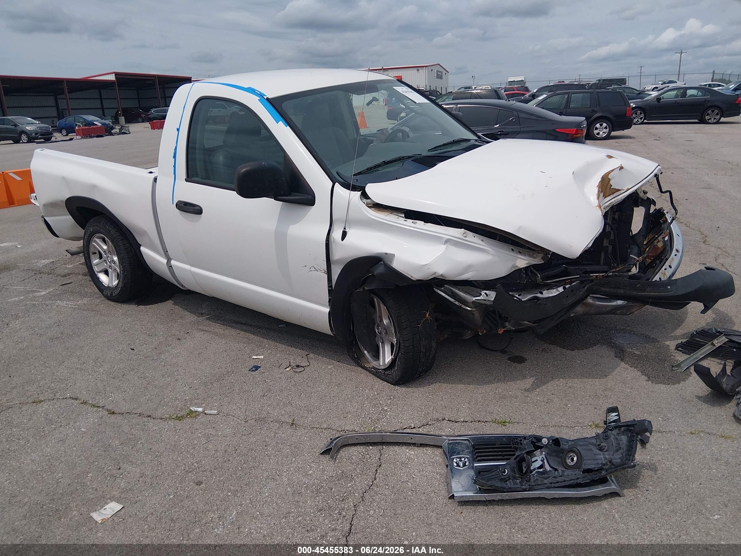 2006 Dodge Ram 1500 St White vin: 1D7HA16K36J145816