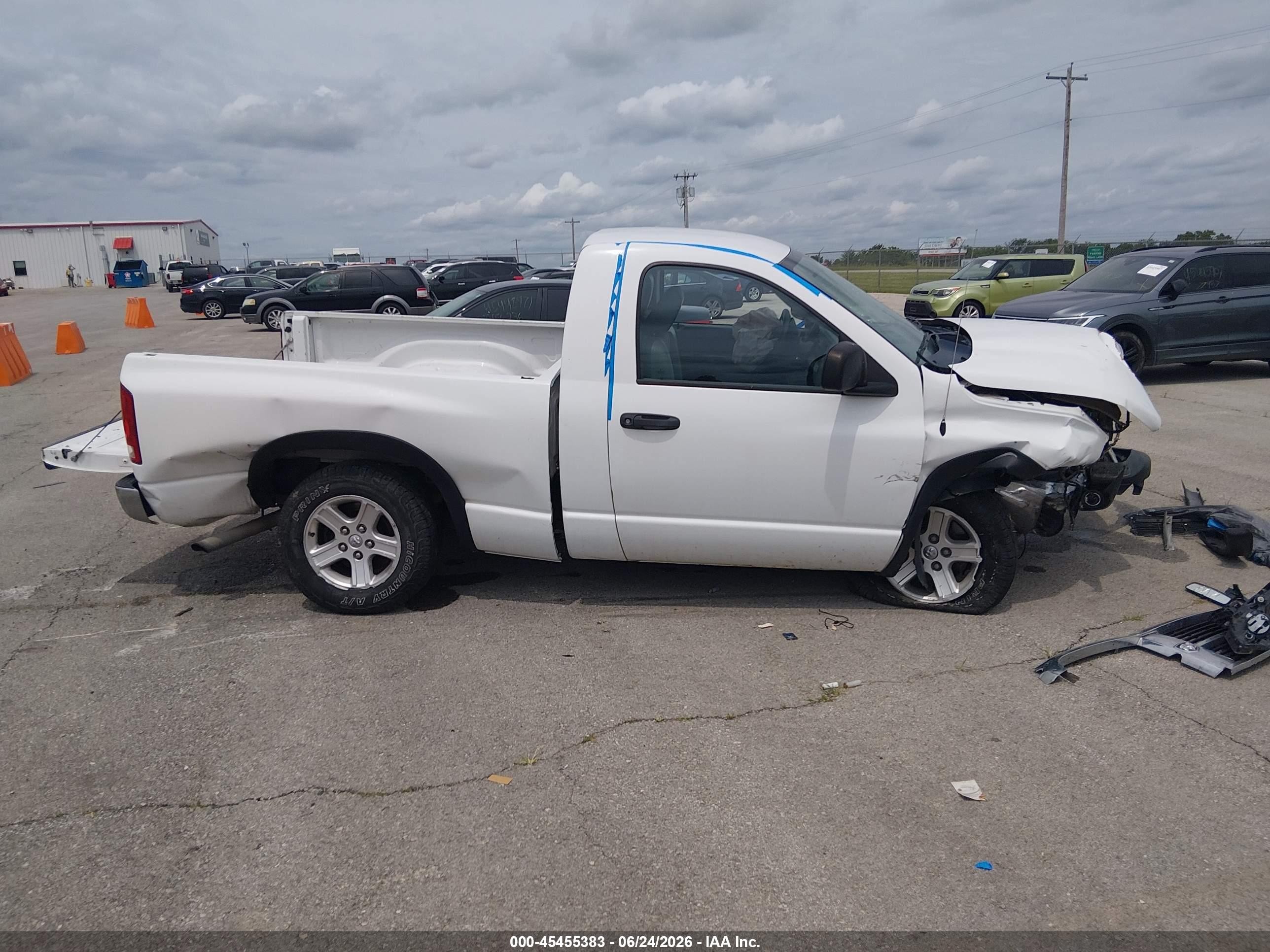 2006 Dodge Ram 1500 St White vin: 1D7HA16K36J145816