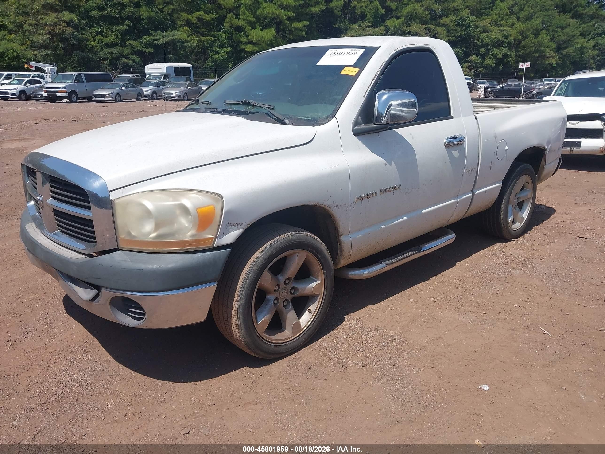 2006 Dodge Ram 1500 St White vin: 1D7HA16K36J161059