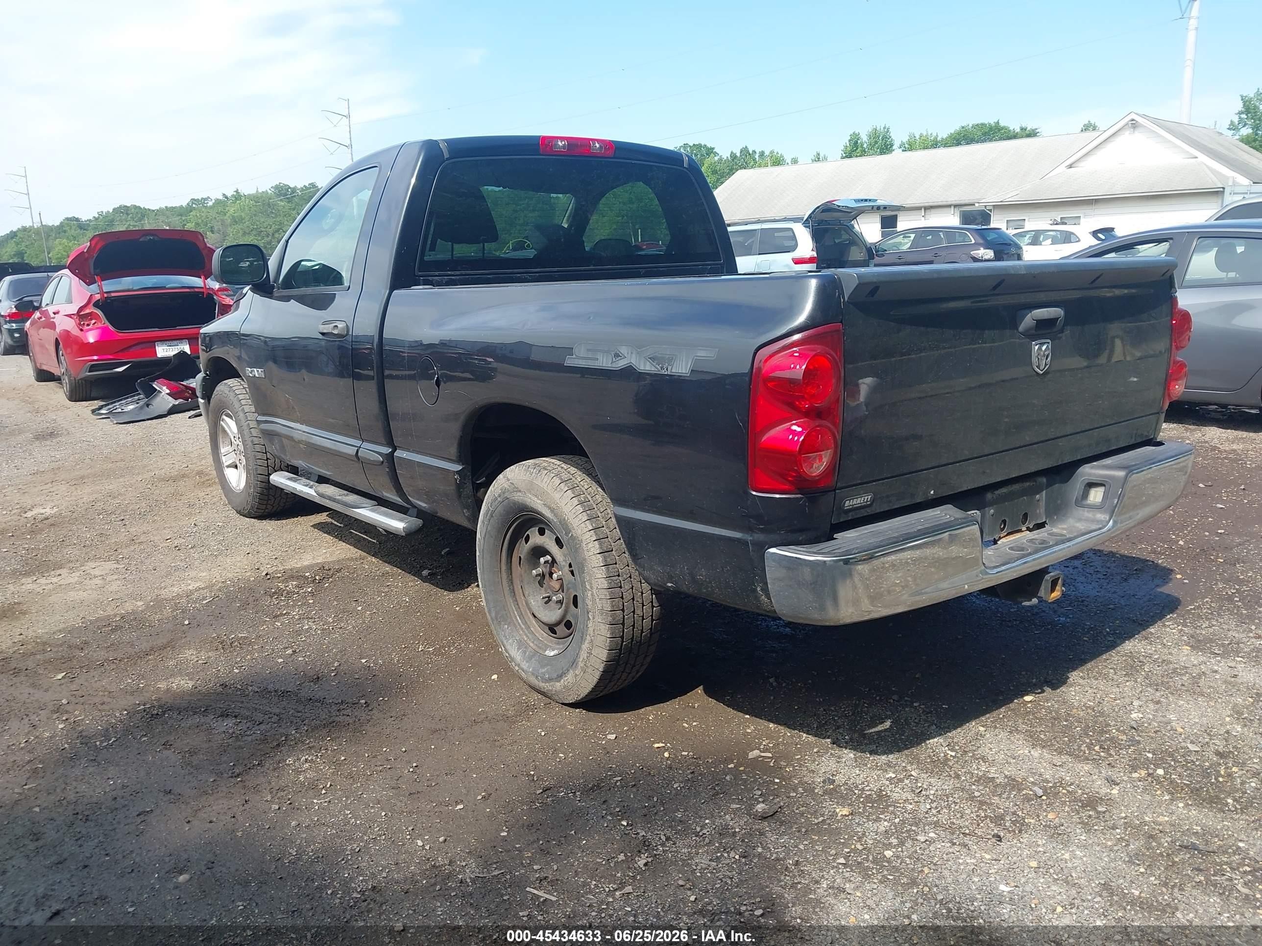 2008 Dodge Ram 1500 St/sxt Black vin: 1D7HA16K38J211168