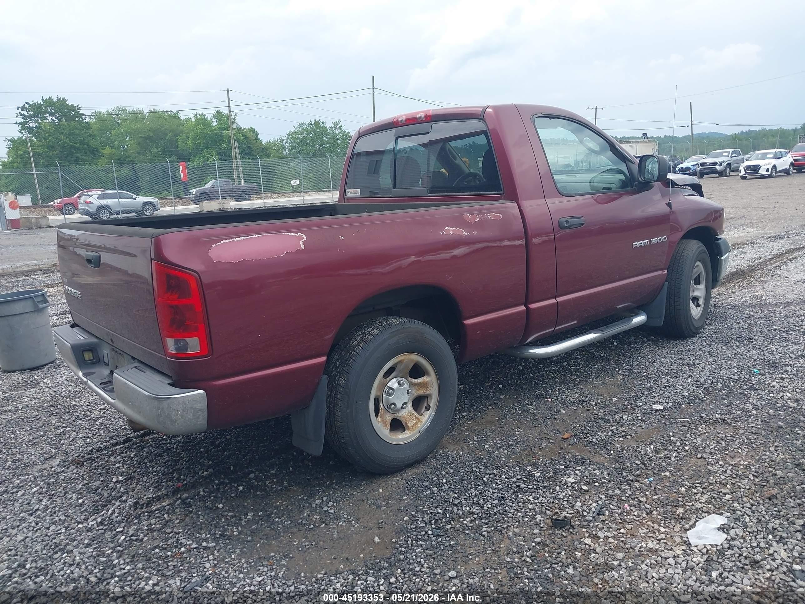 2003 Dodge Ram 1500 St Темно-бордовый vin: 1D7HA16K43J574345