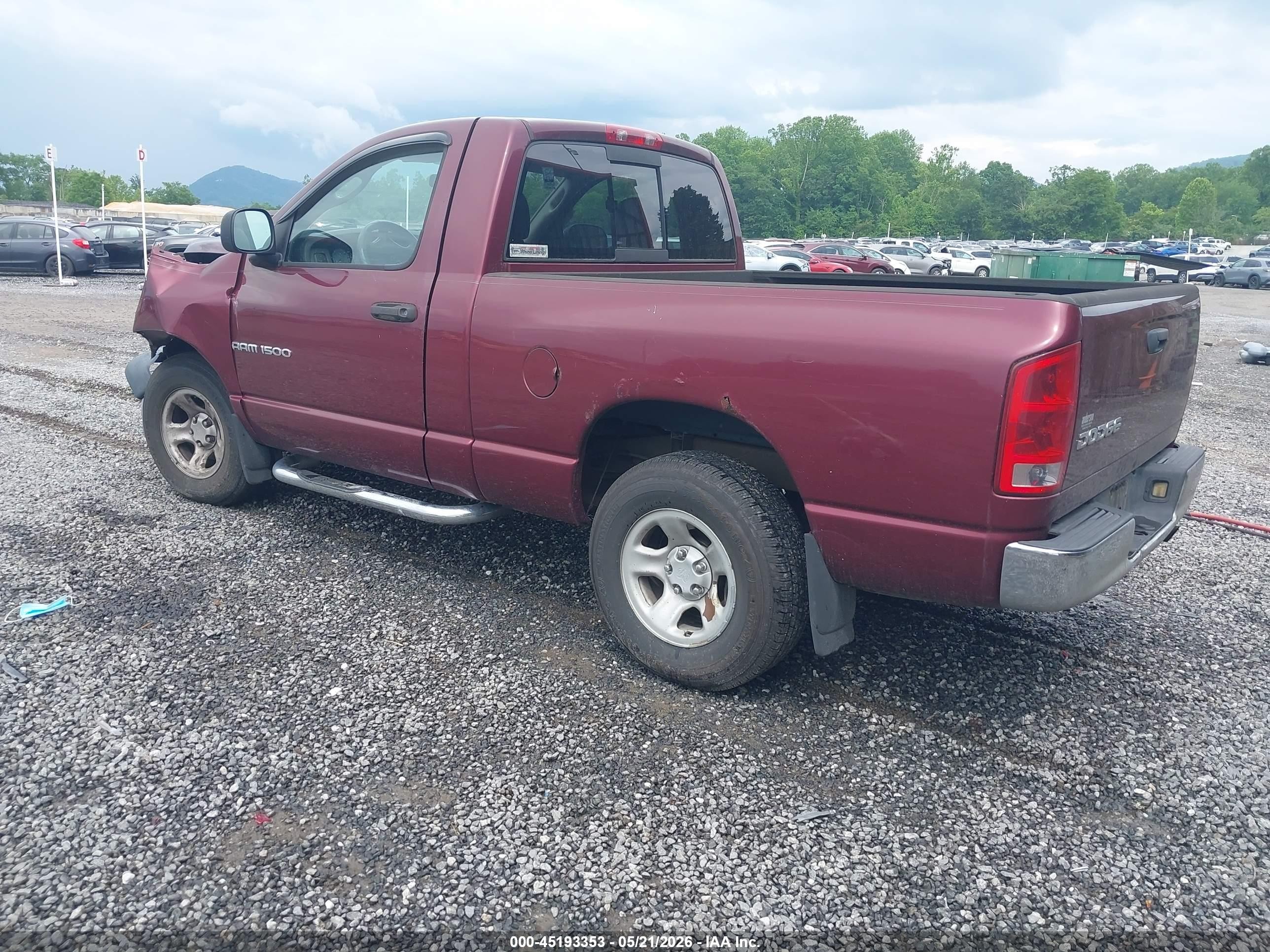 2003 Dodge Ram 1500 St Темно-бордовый vin: 1D7HA16K43J574345
