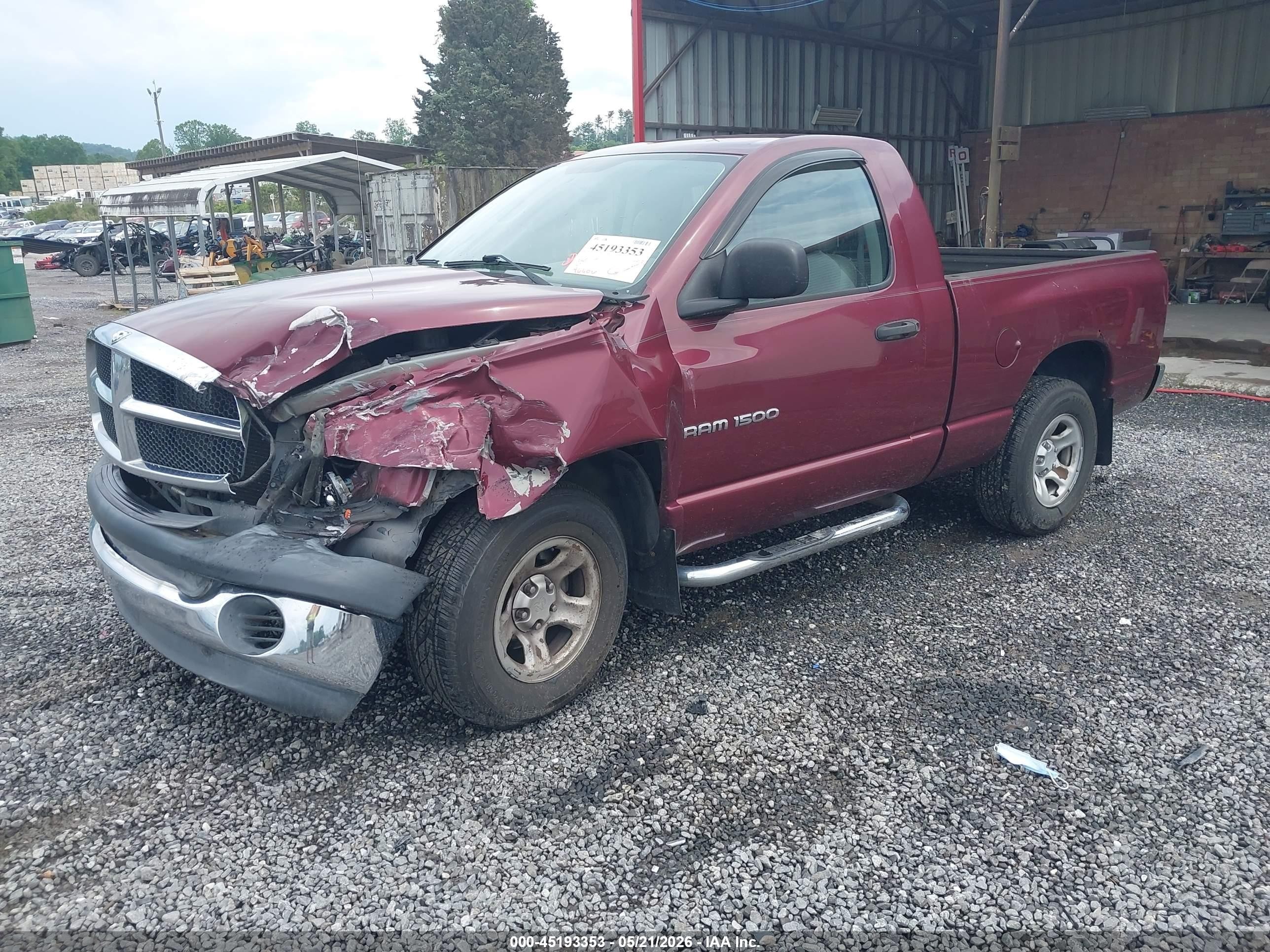 2003 Dodge Ram 1500 St Темно-бордовый vin: 1D7HA16K43J574345