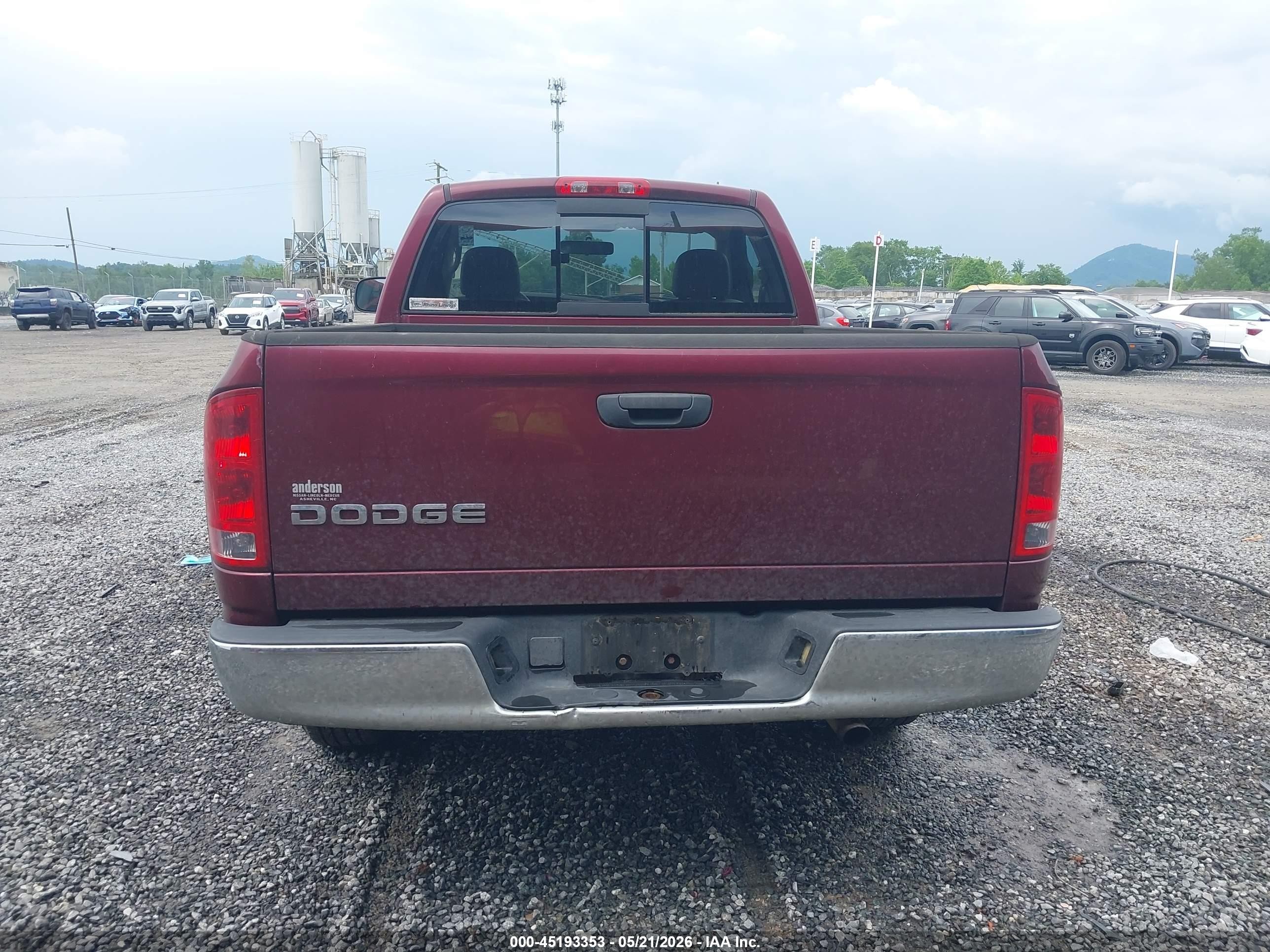 2003 Dodge Ram 1500 St Темно-бордовый vin: 1D7HA16K43J574345