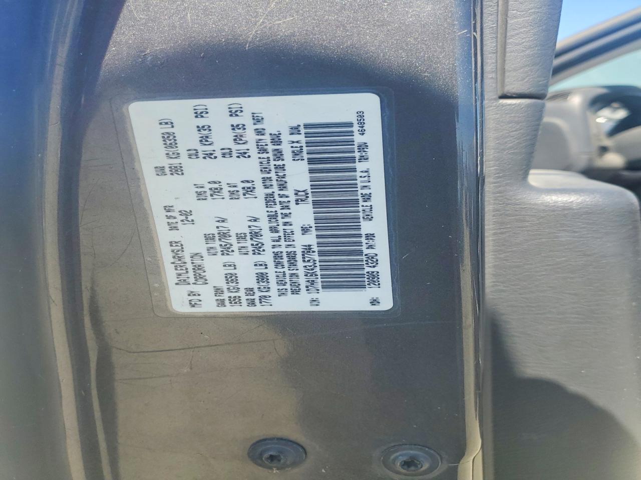 2003 Dodge Ram 1500 St Gray vin: 1D7HA16K43J577844