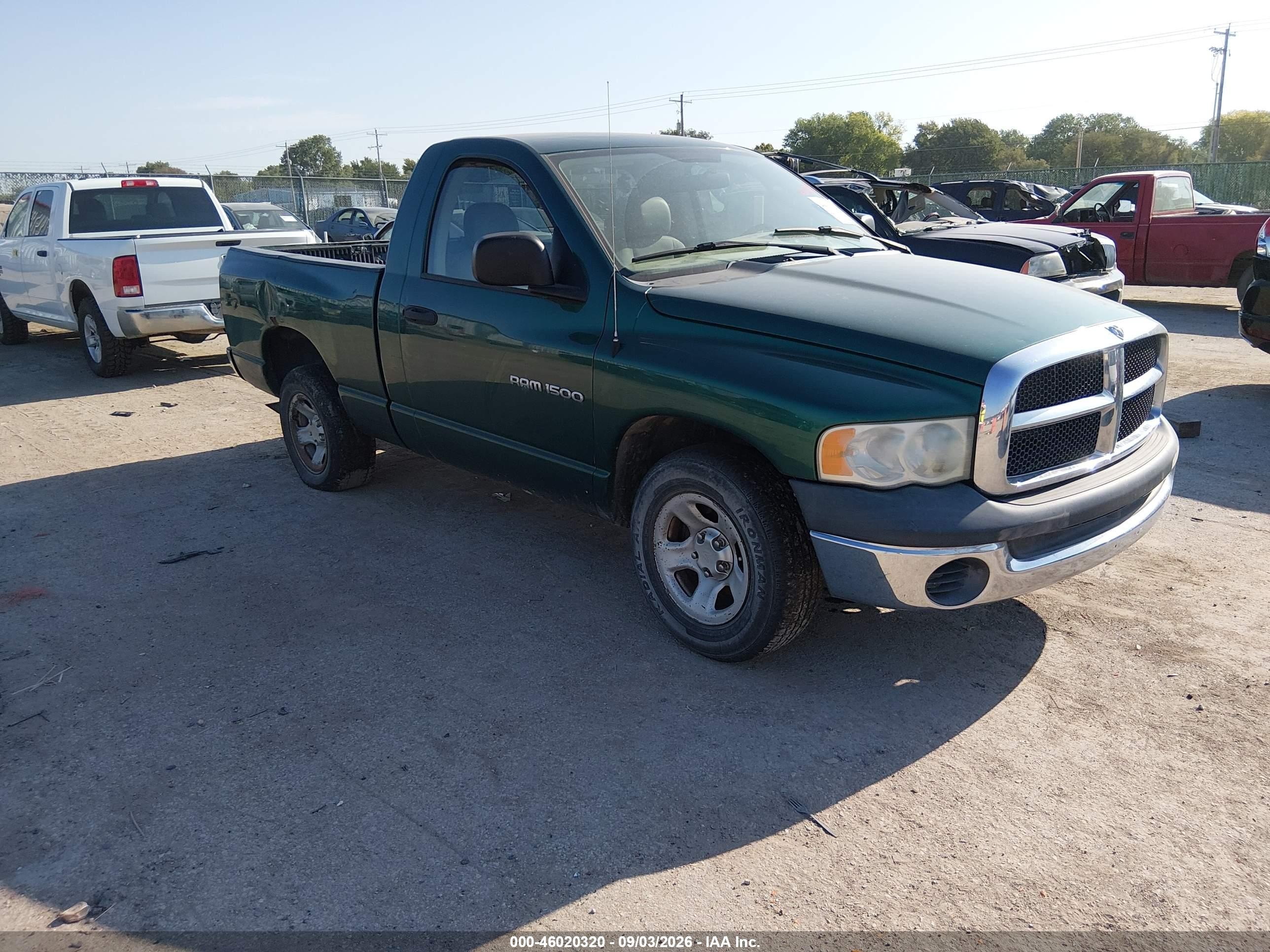 2003 Dodge Ram 1500 St Green vin: 1D7HA16K43J606033