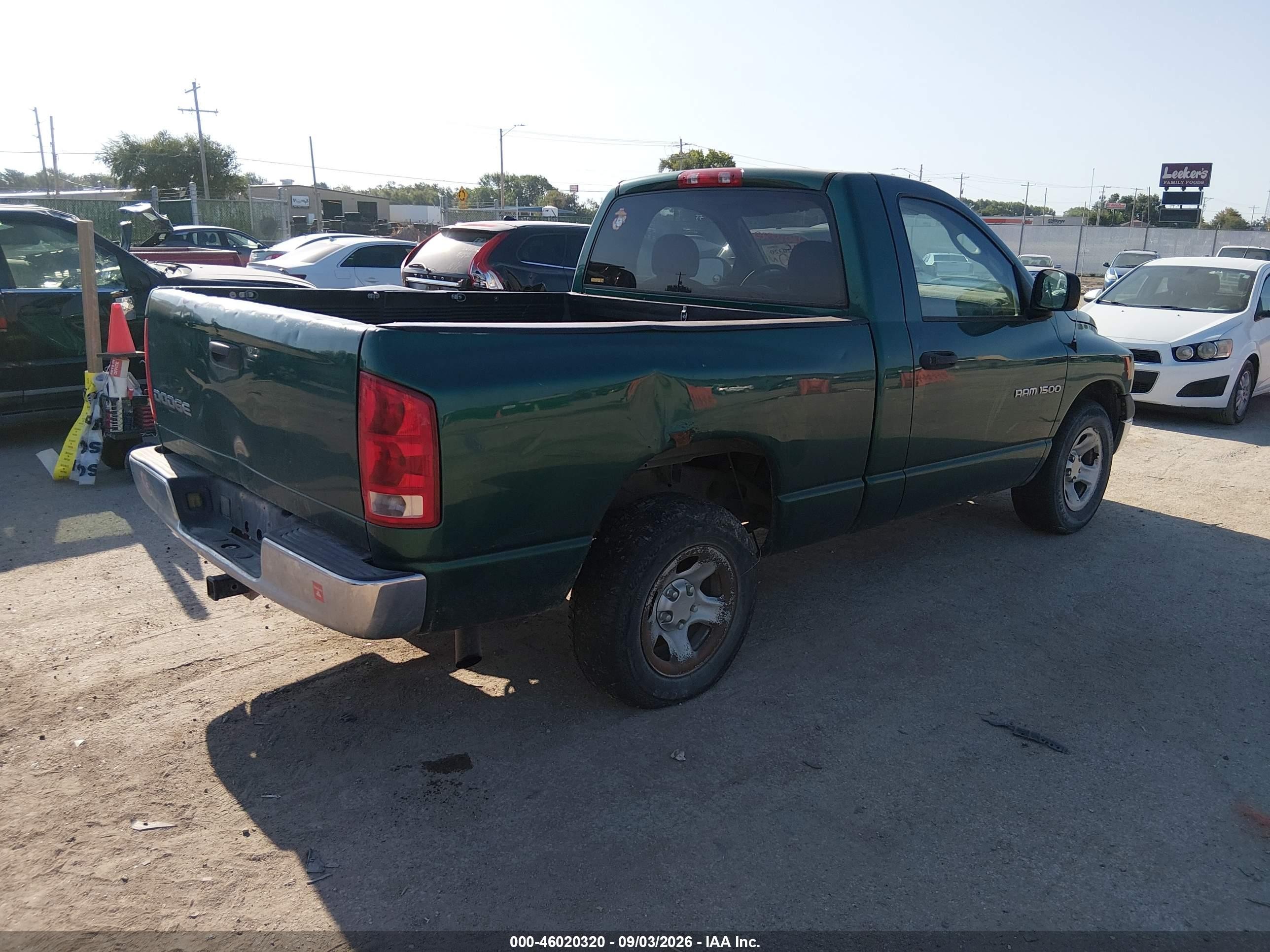 2003 Dodge Ram 1500 St Зеленый vin: 1D7HA16K43J606033